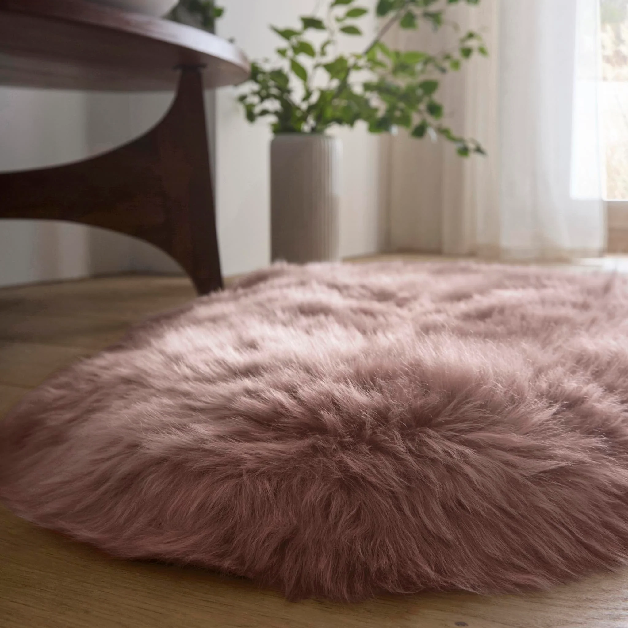 Genuine Sheepskin Rug Adobe Rose - Image 4