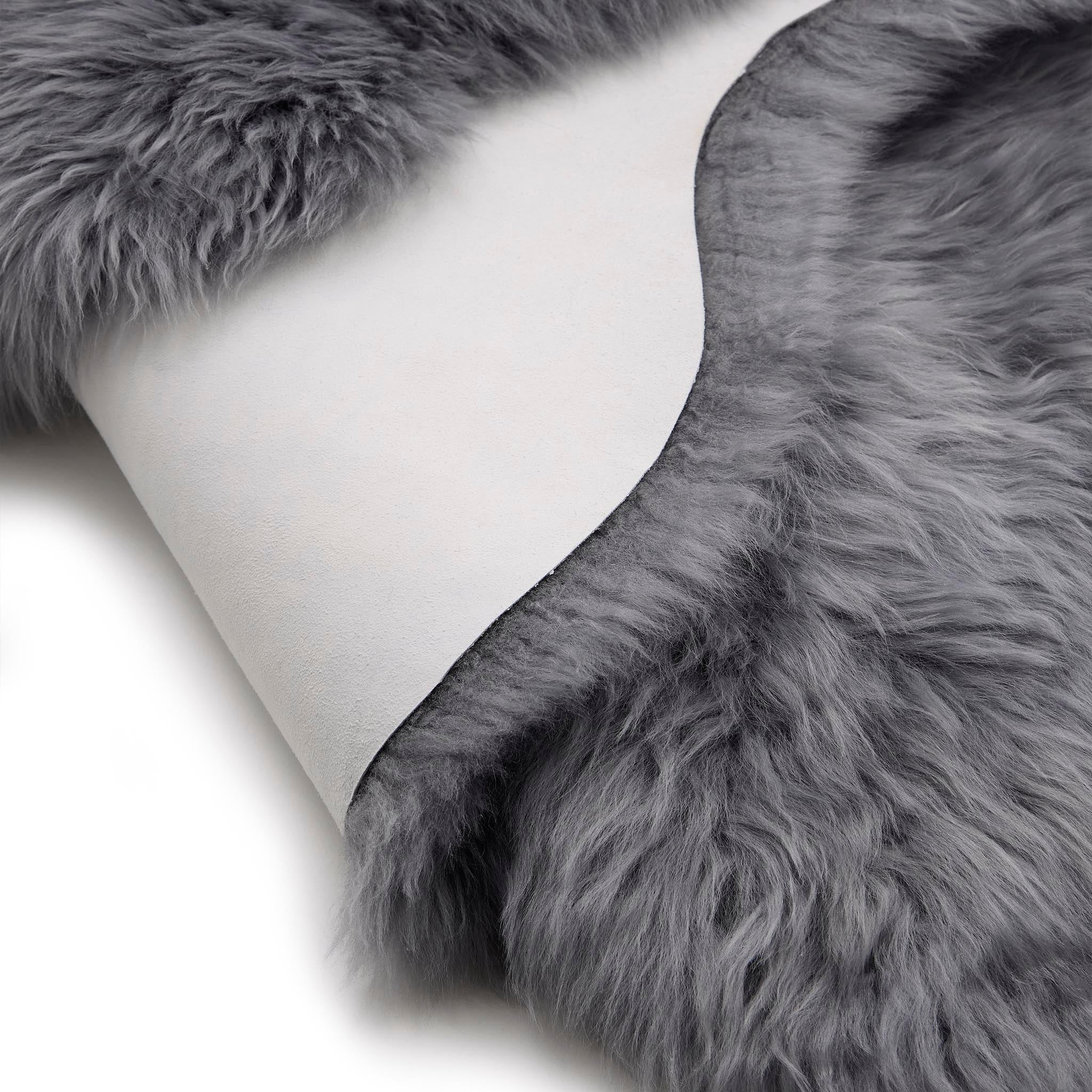 Genuine Sheepskin Rug Grey - Image 6