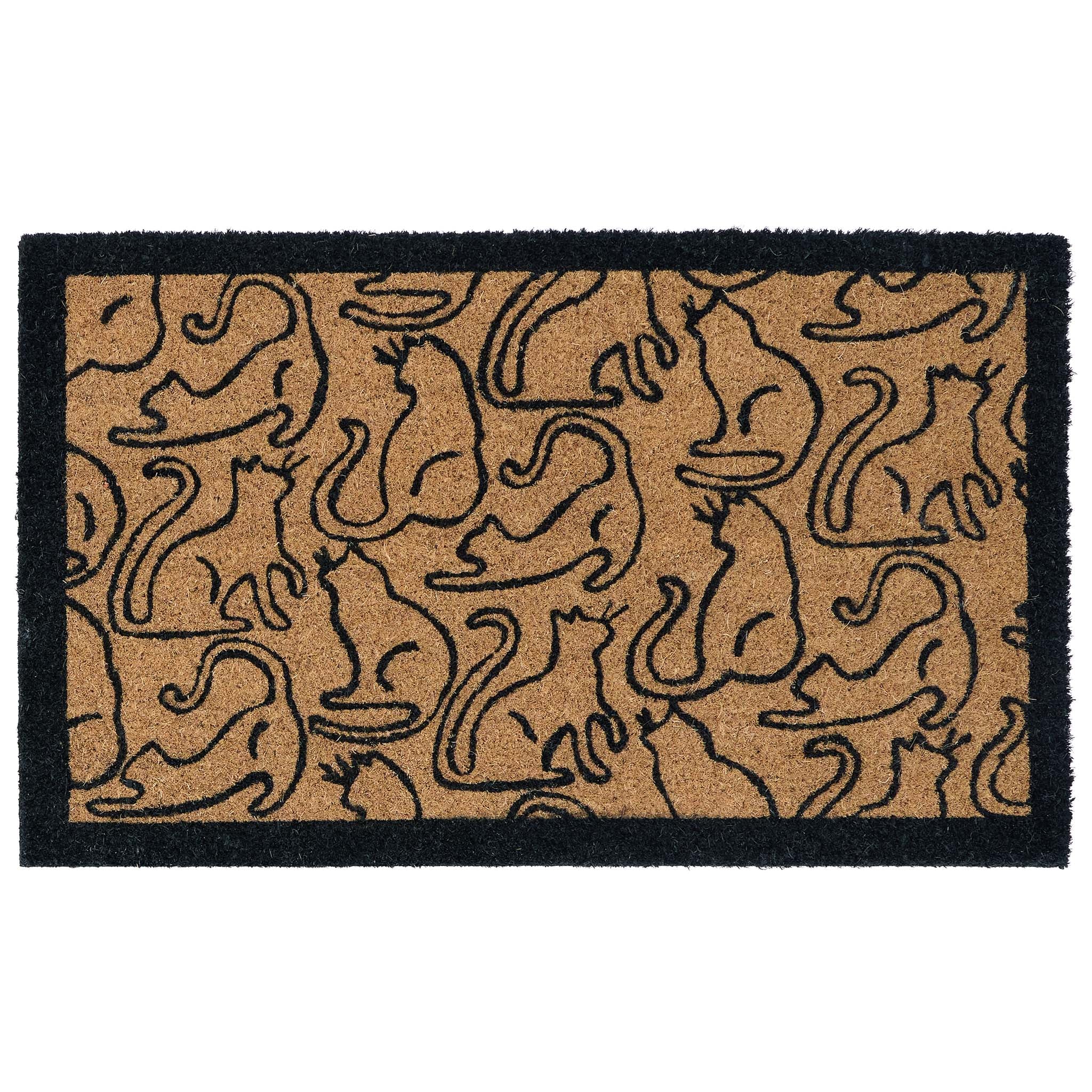 Outline Cats Coir Doormat