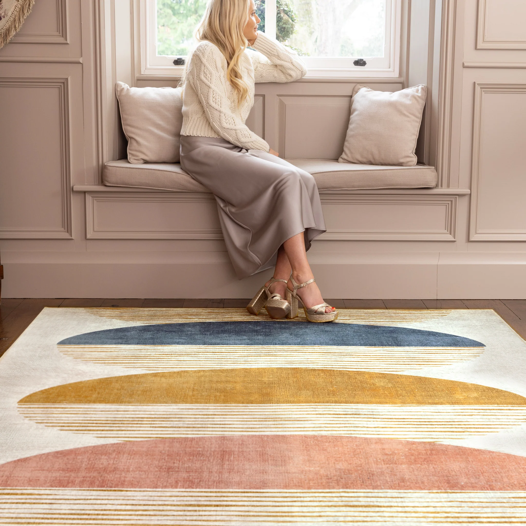 Oval Eclipse Eco-Washable Rug - Image 2