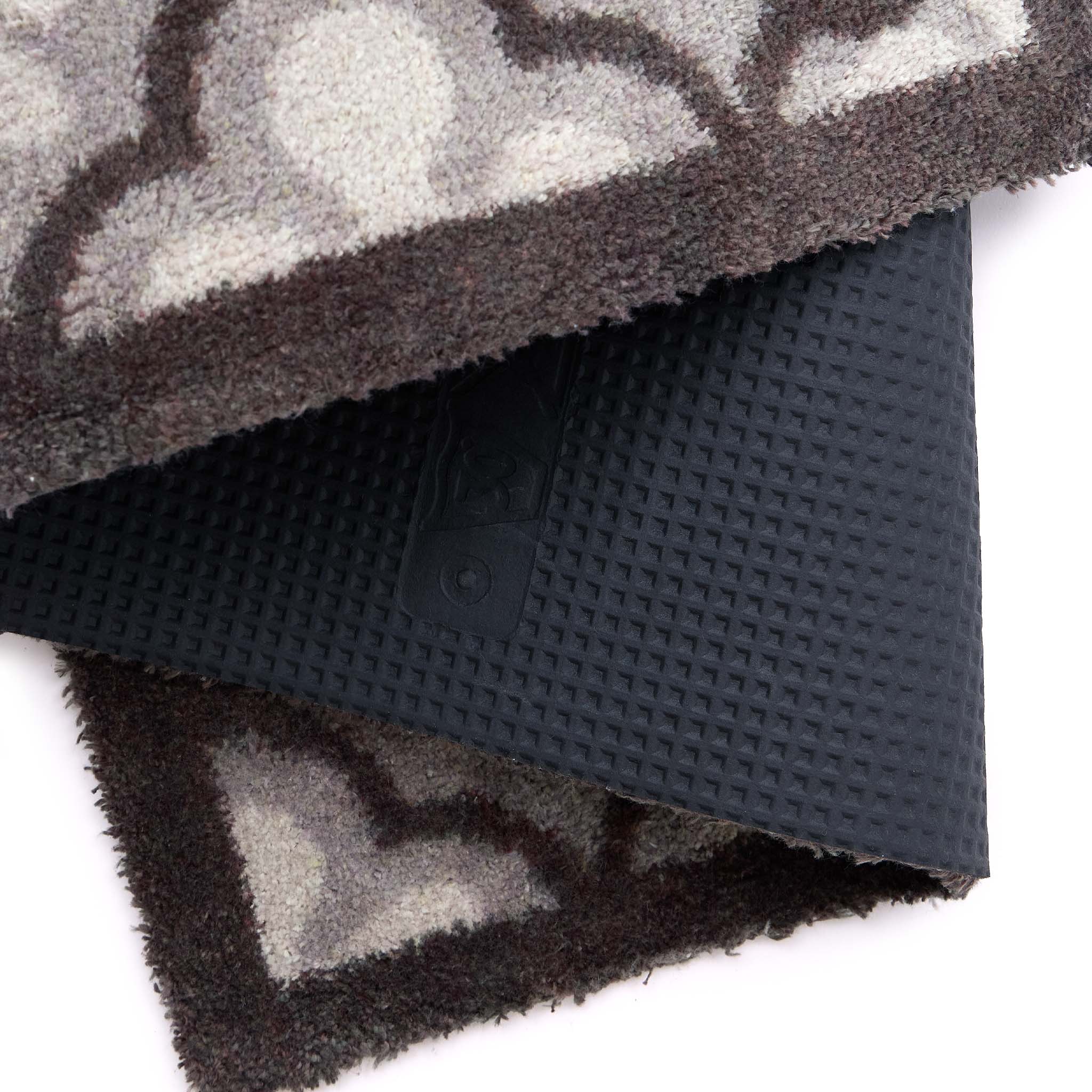 Paw Print Moroccan Tile Grey Washable Doormat - Image 4