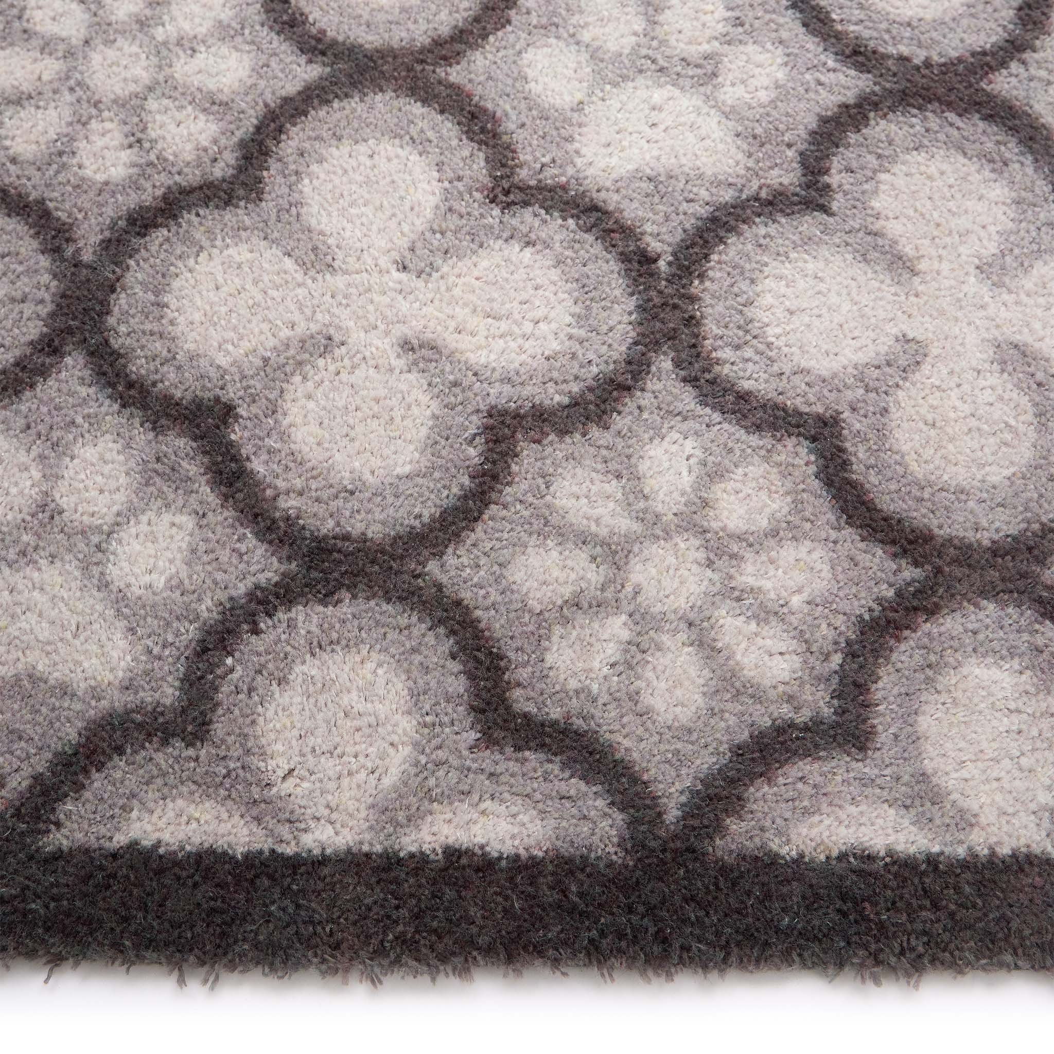 Paw Print Moroccan Tile Grey Washable Runner - Image 3