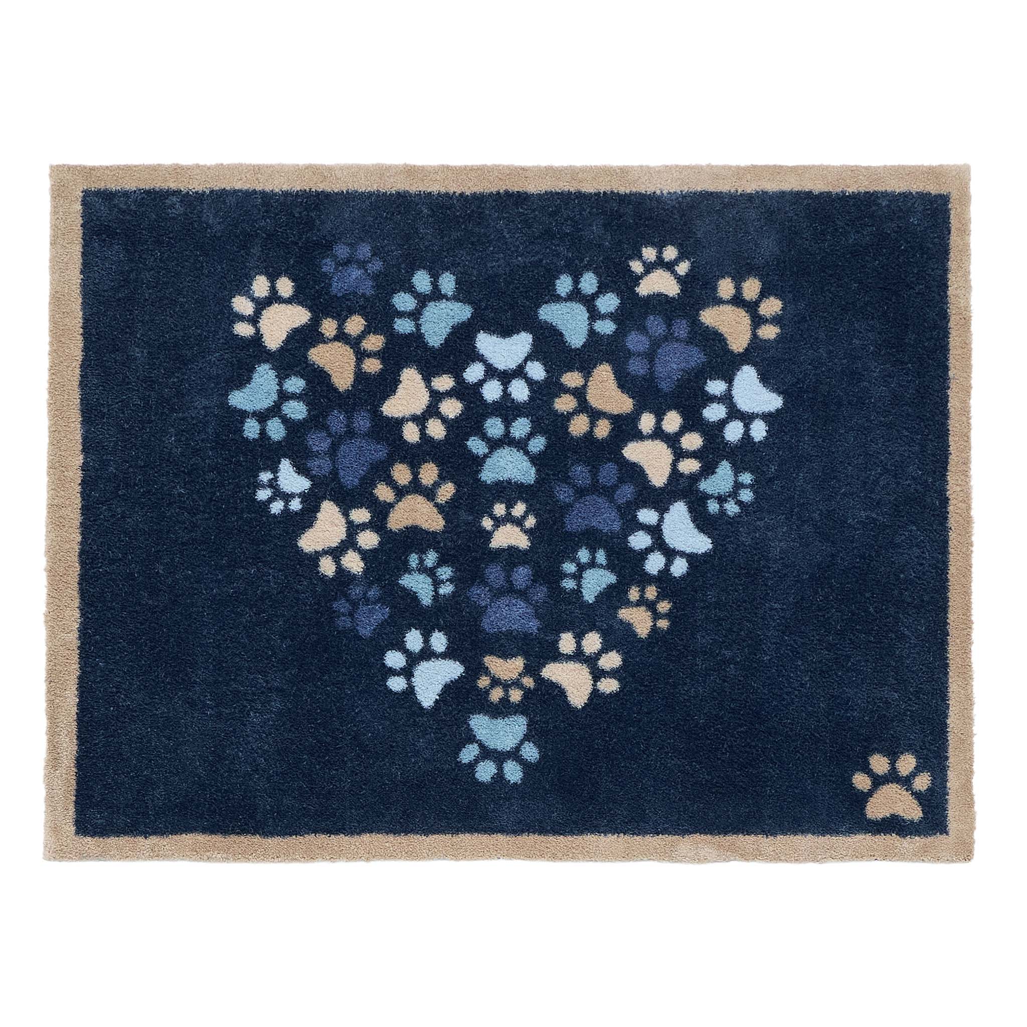 Paws For Love Blue Washable Doormat