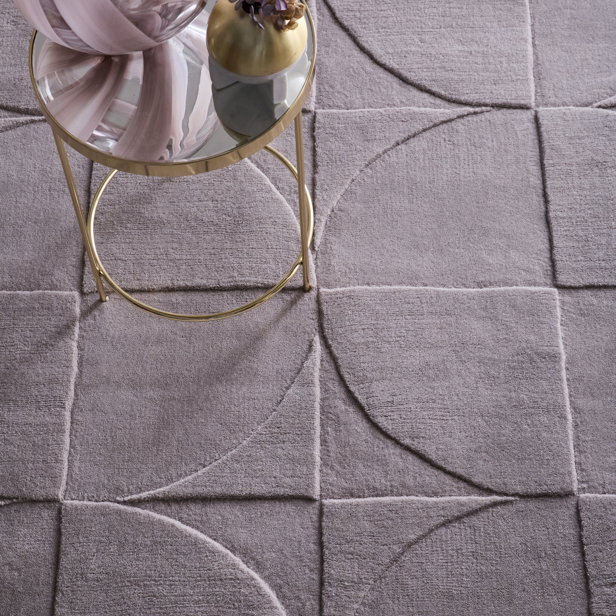 Penny Rug Grey Mauve - Image 4