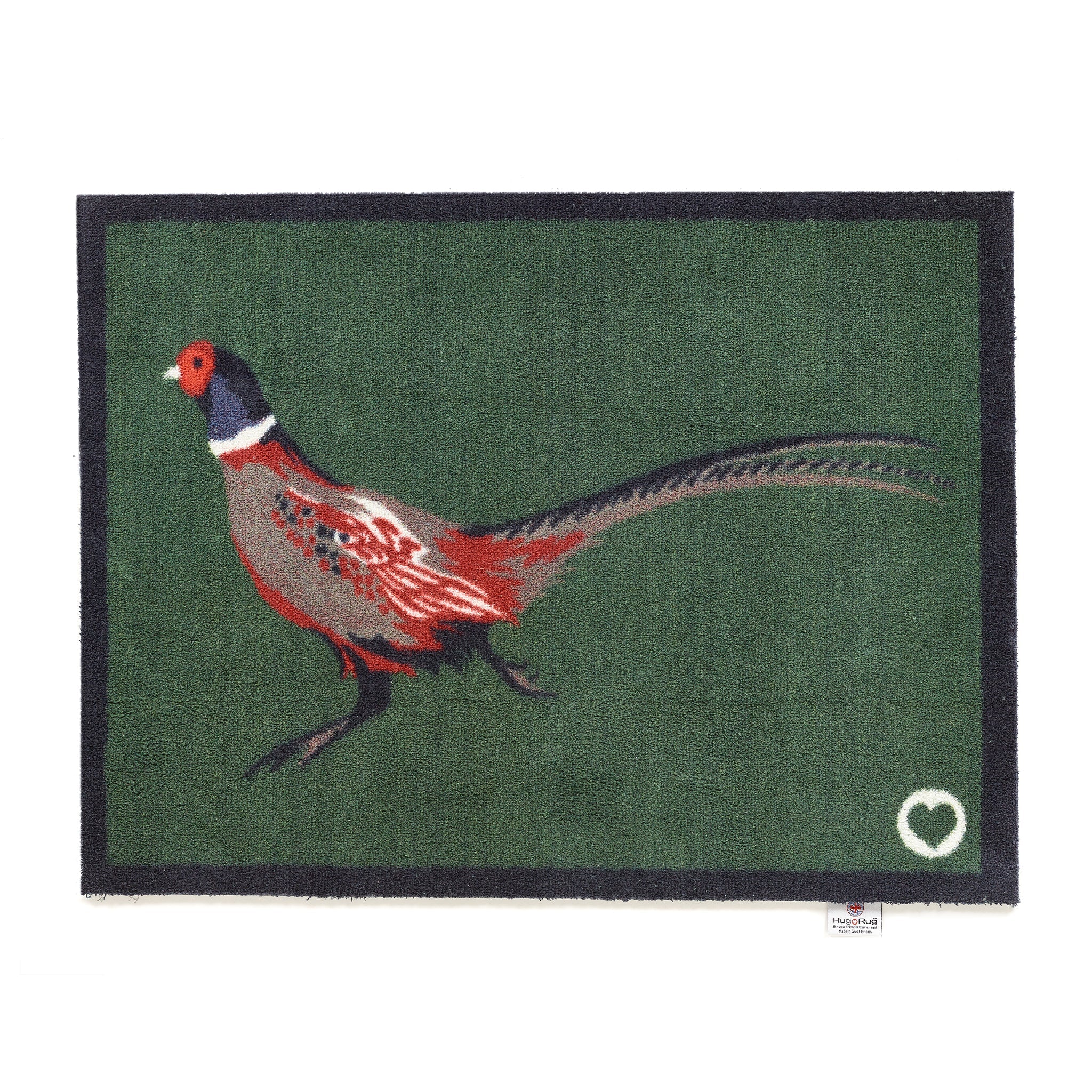 Pheasant Green 2 Washable Doormat