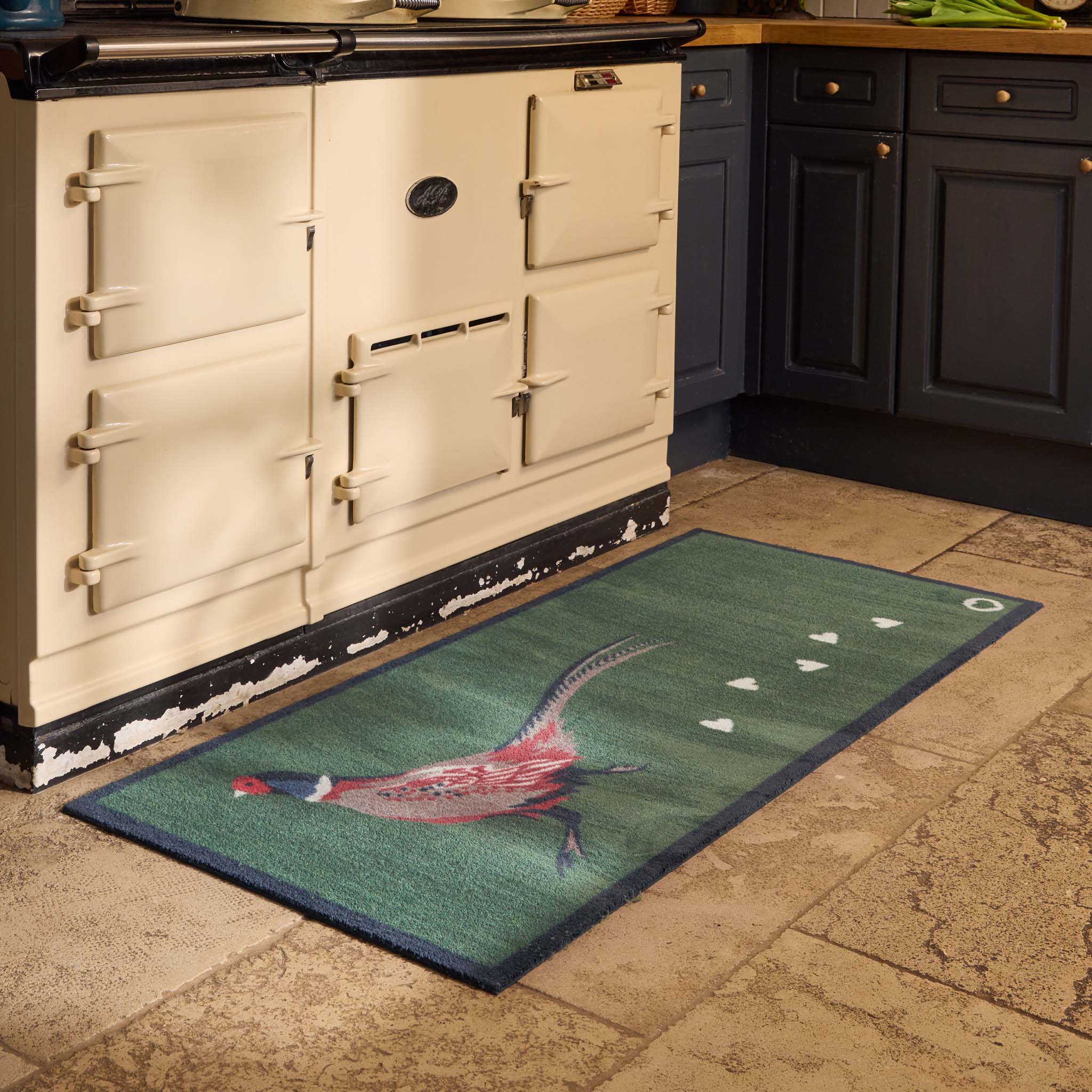 Pheasant Green 2 Washable Runner - Image 2