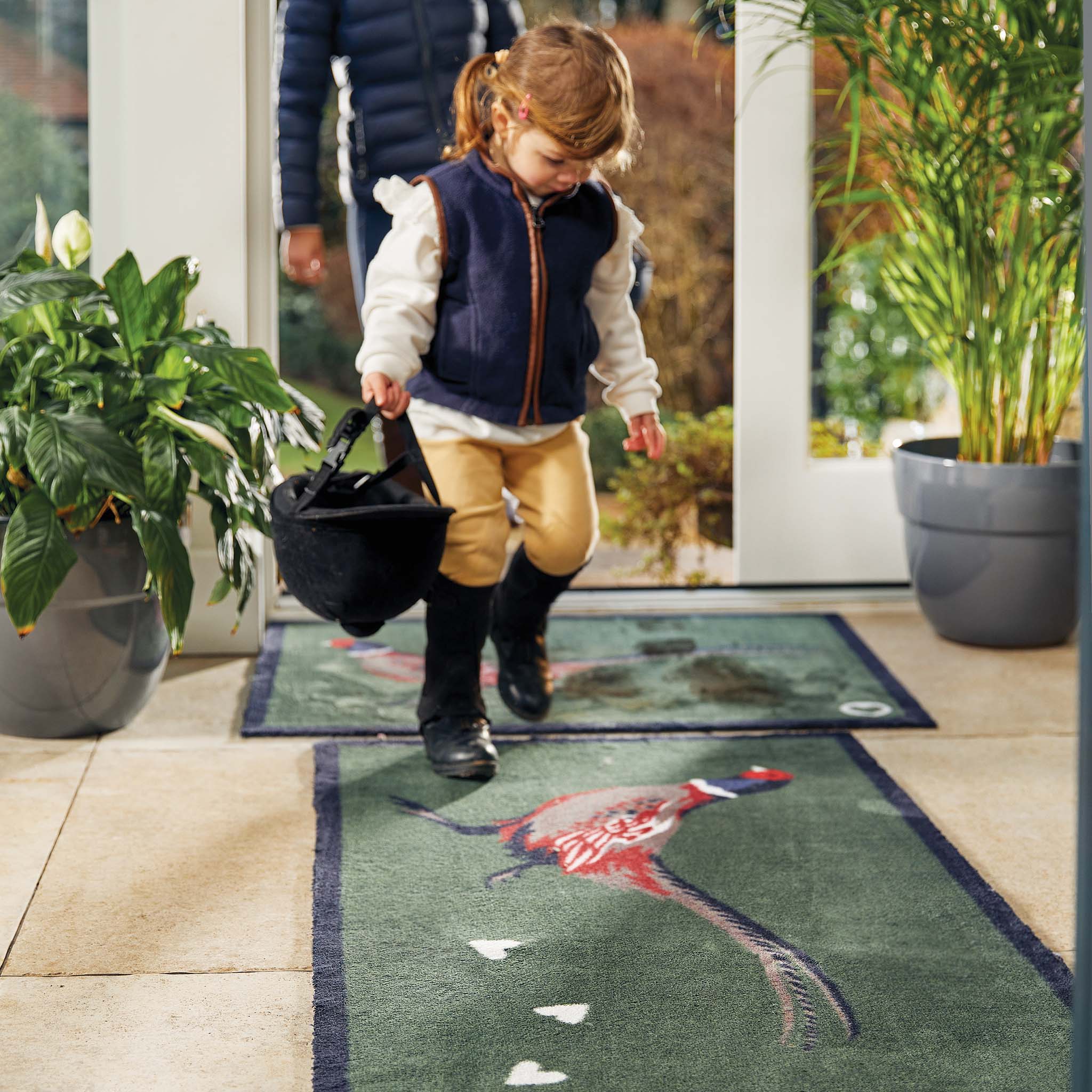 Pheasant Green 2 Washable Runner - Image 3