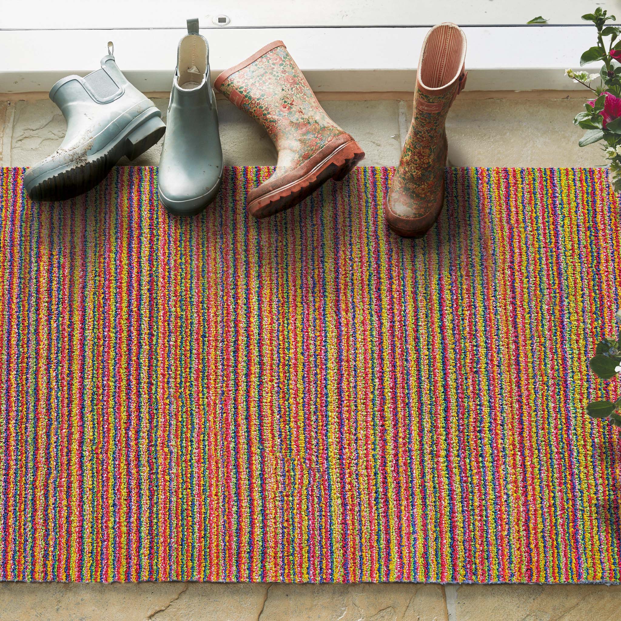 Candy Bright Stripe Washable Doormat - Image 3