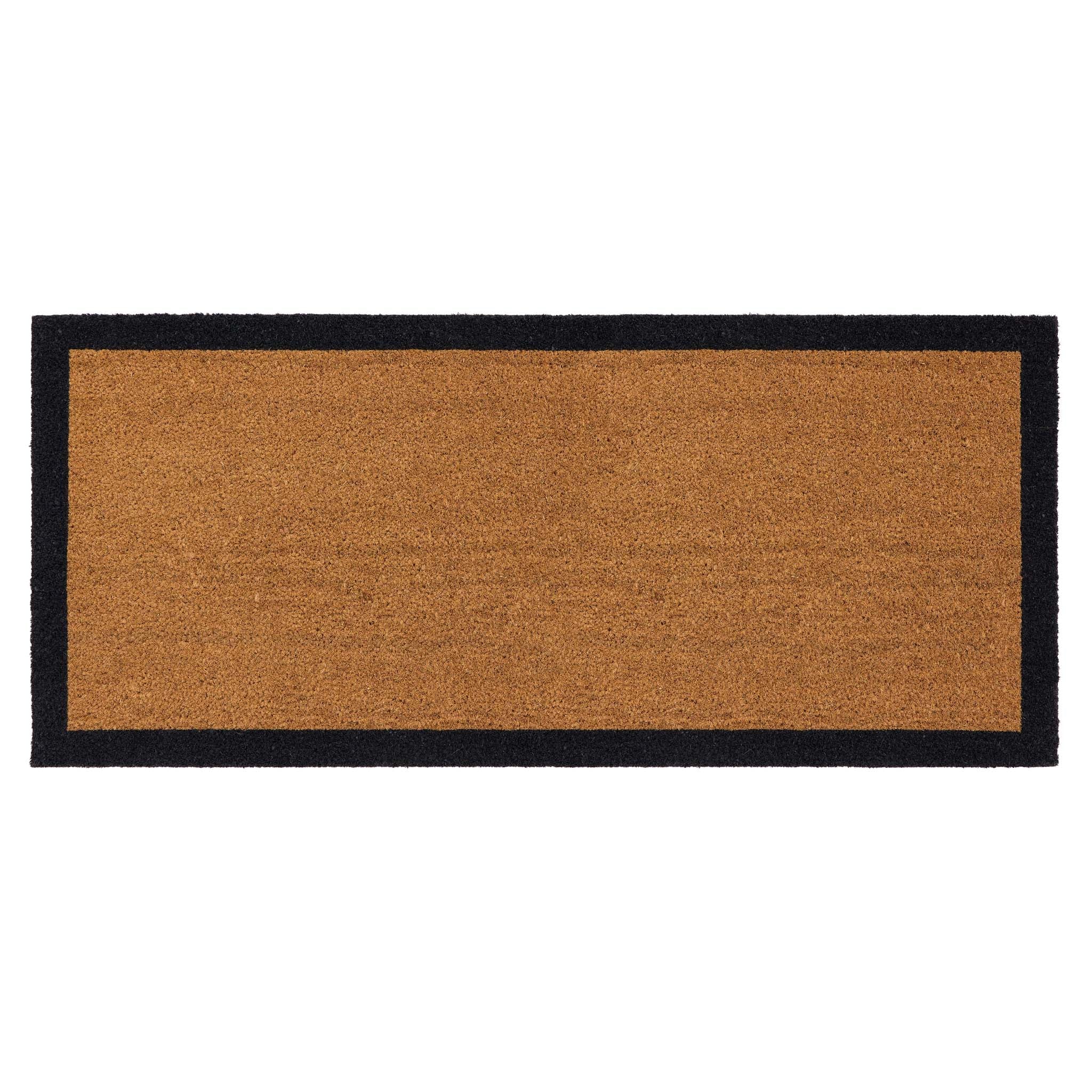 Printed Coir Border Black Runner