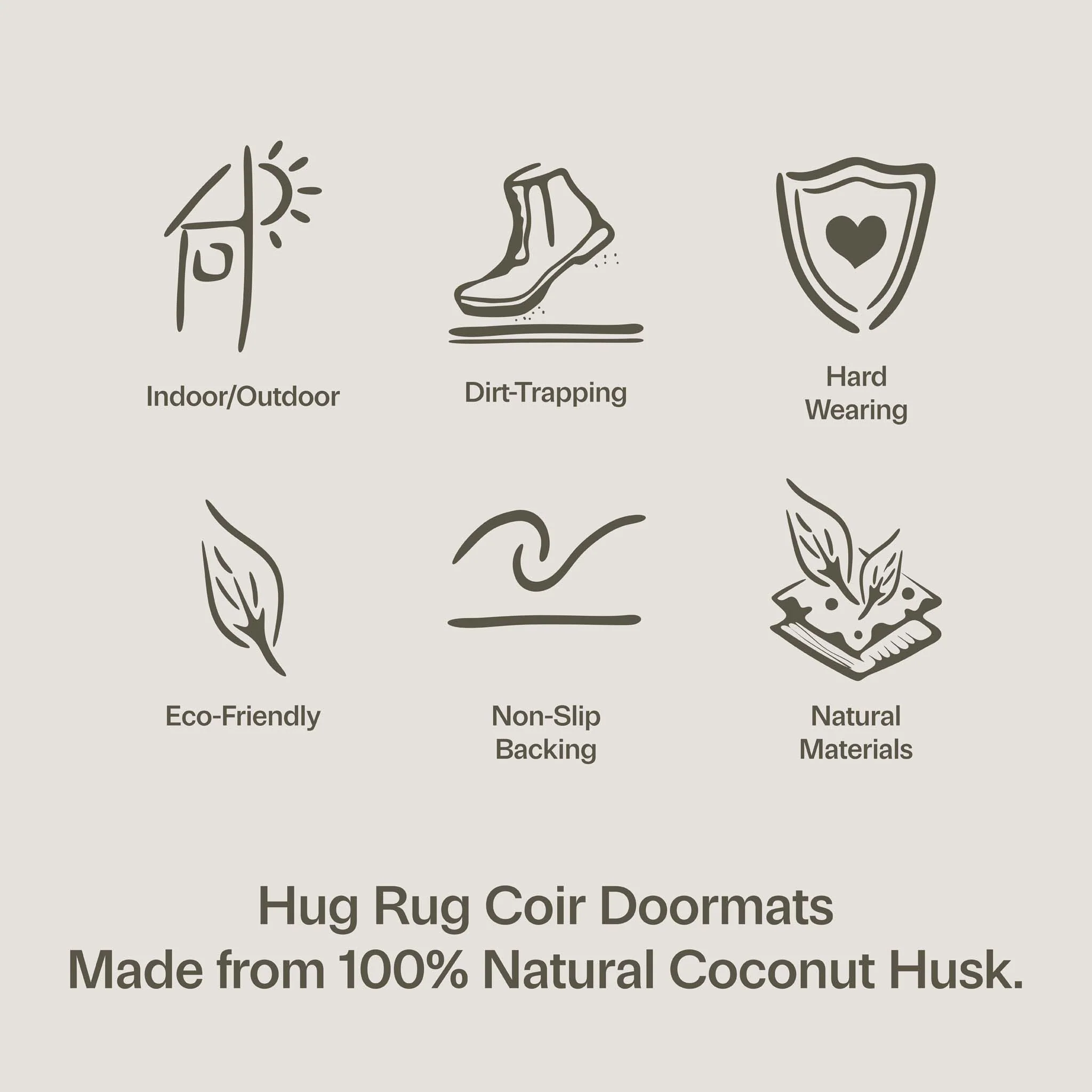 Coir Insert Floral Hello Doormat - Image 3