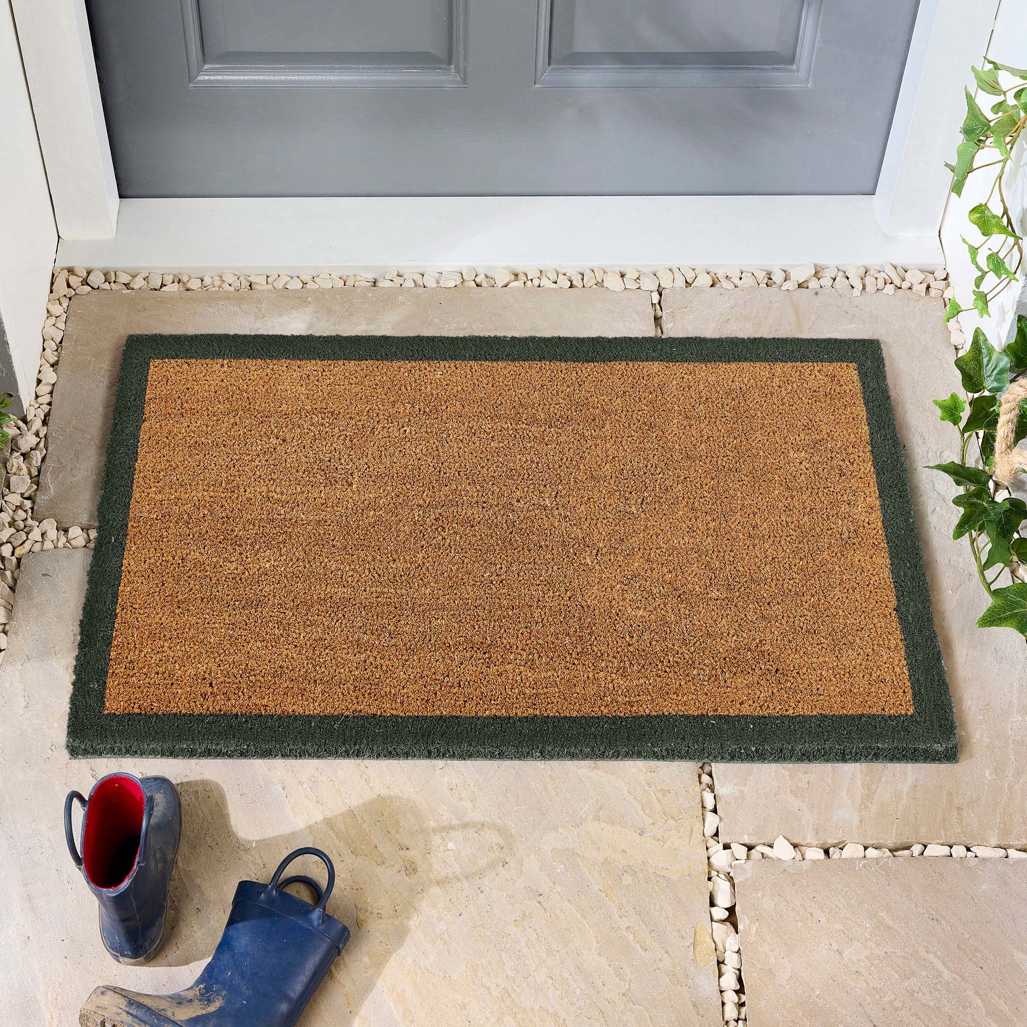 Printed Coir Border Green Doormat - Image 2