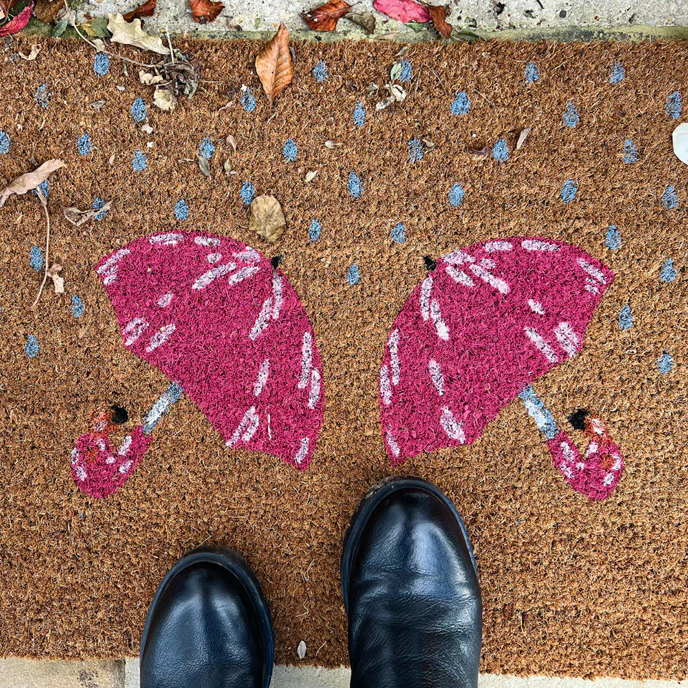 Printed Coir Umbrella Doormat - Image 2