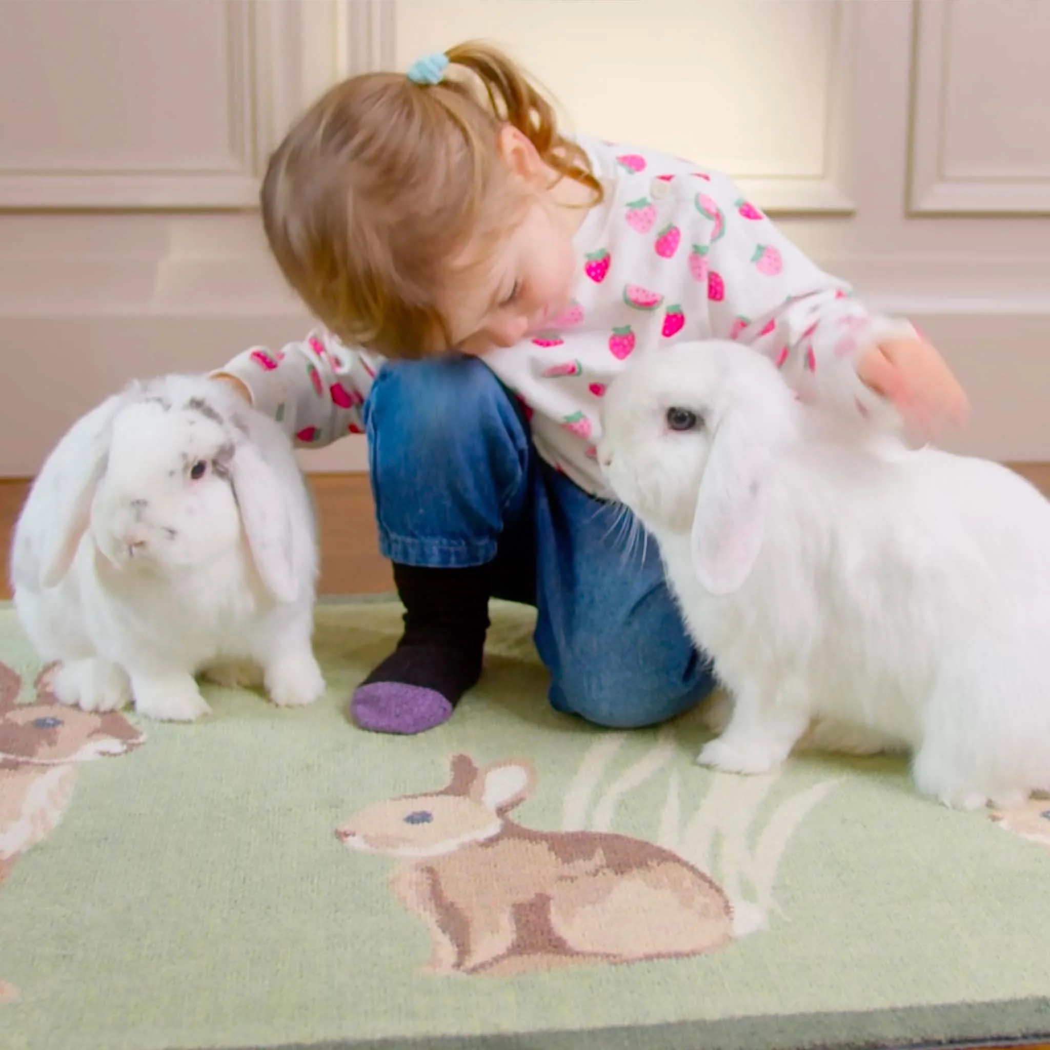Rabbit 1 Green Washable Doormat - Image 3