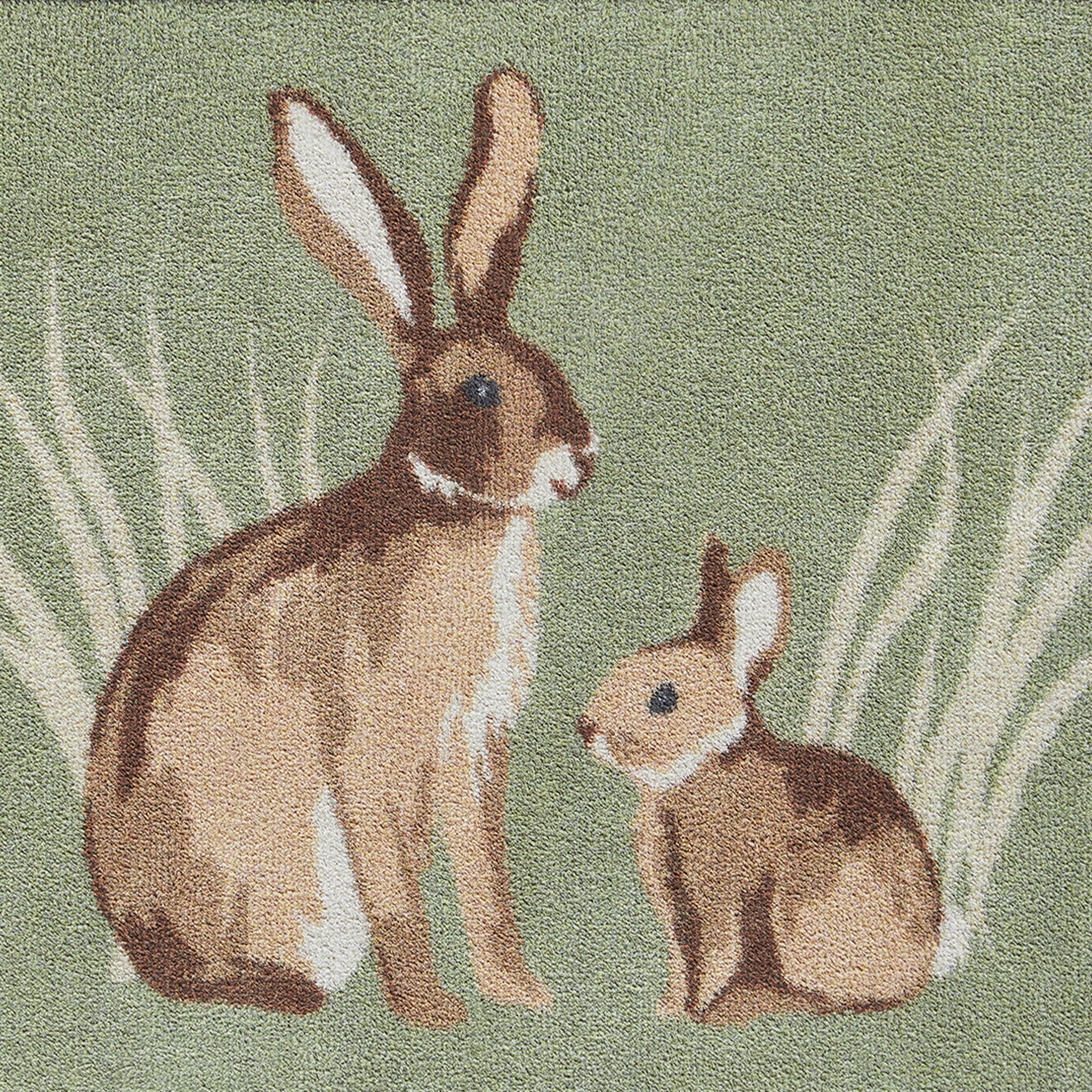Rabbit 1 Green Washable Doormat - Image 4