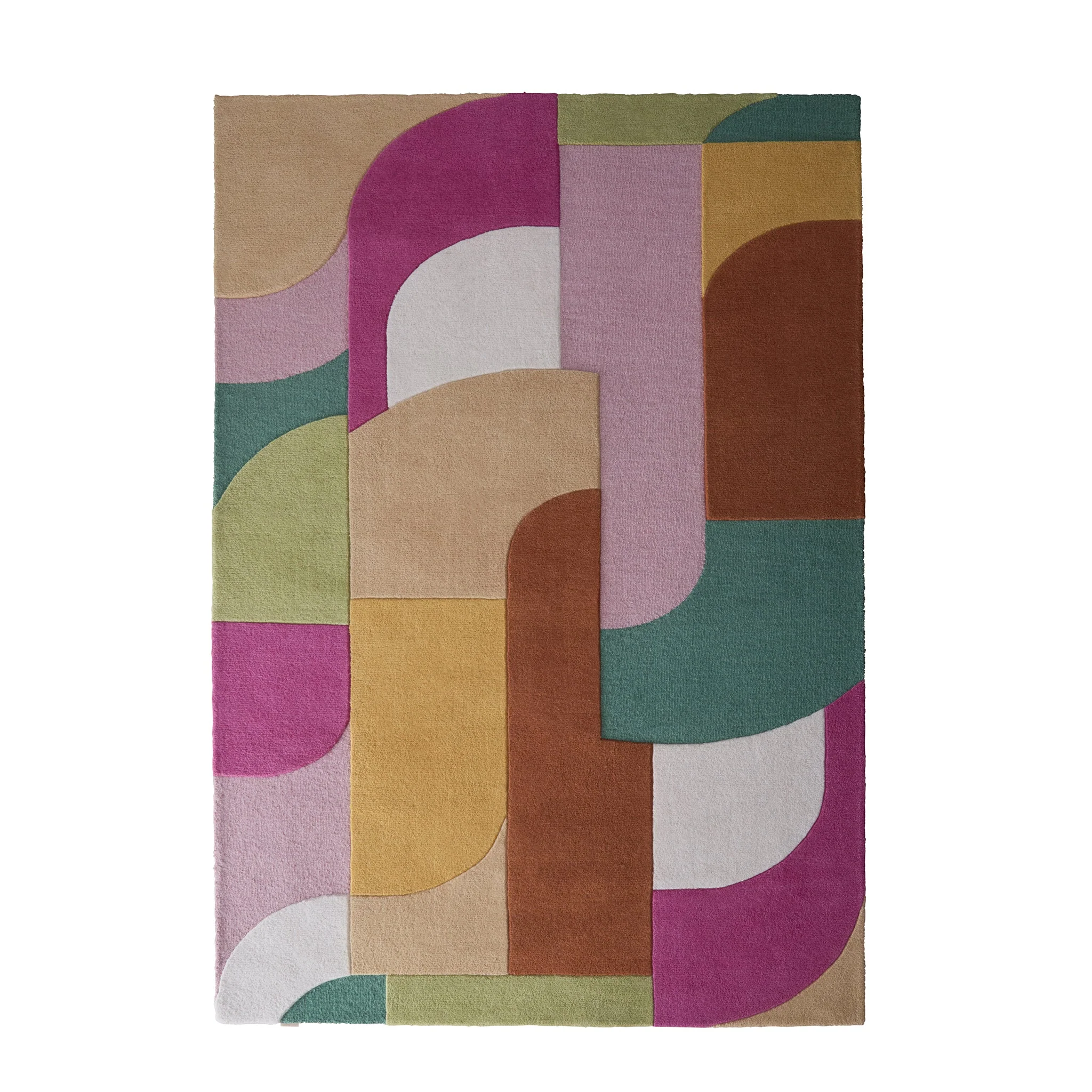 Retro Deco Rug Pink