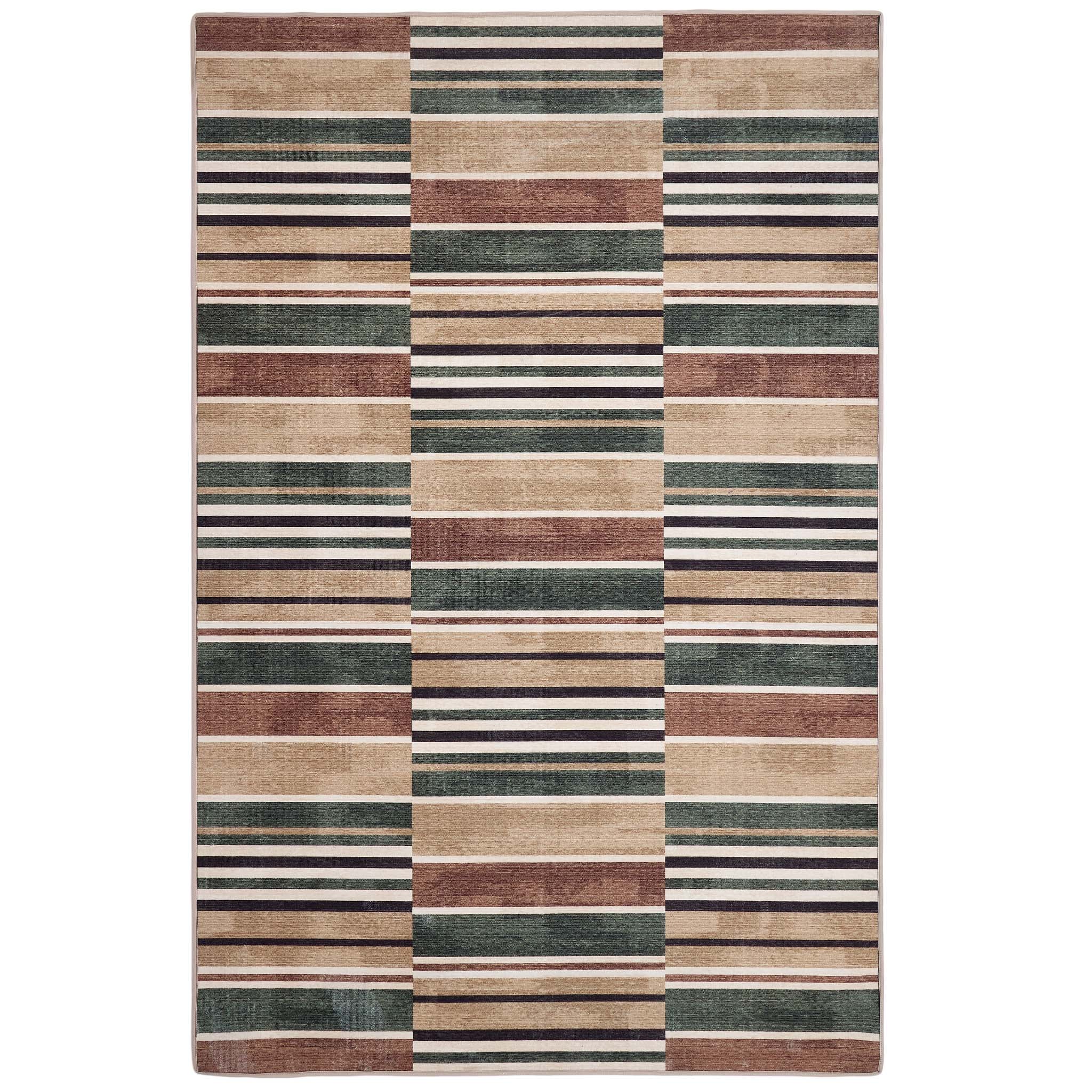 Savanna Stripe Natural Eco-Washable Rug