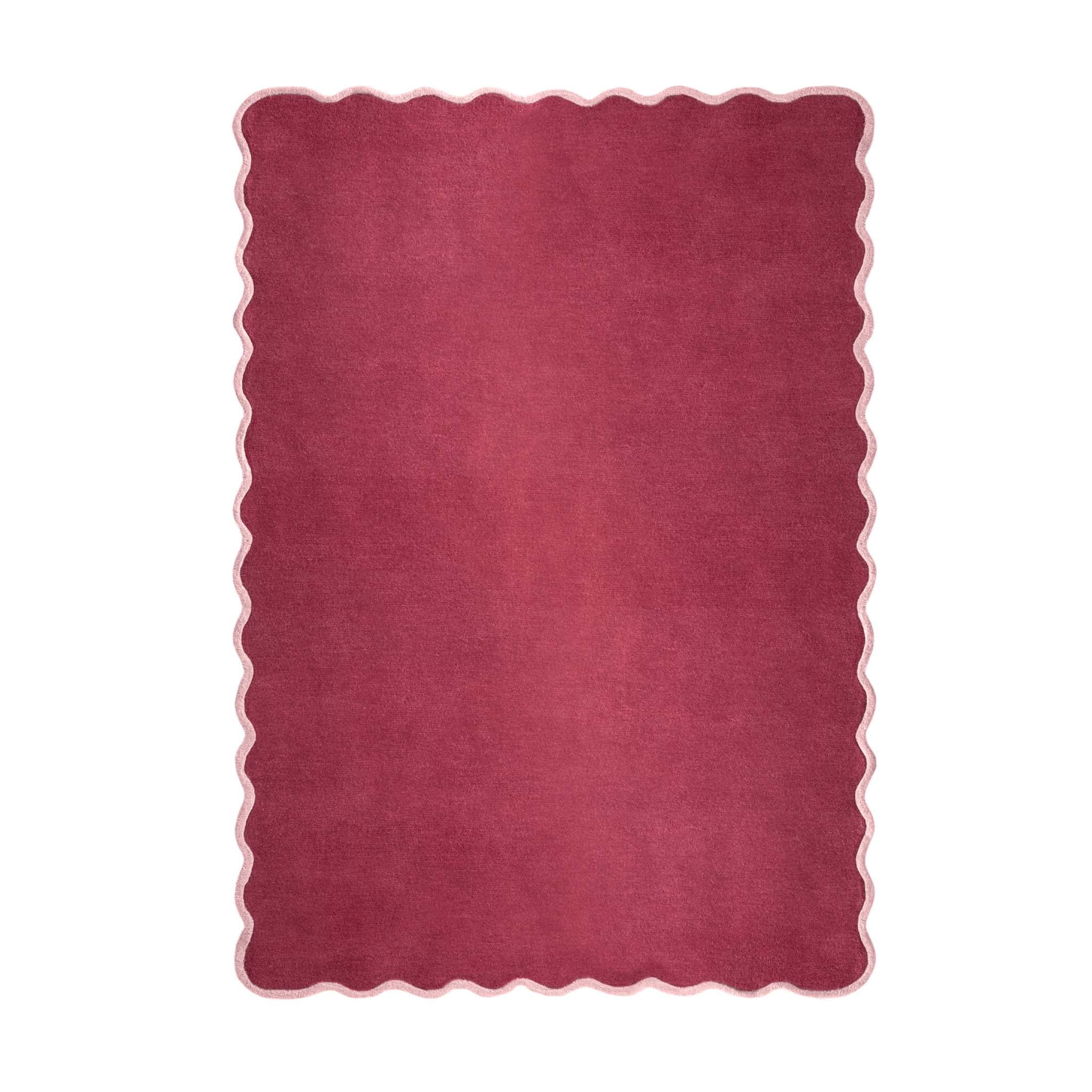 Scalloped Elsie Rug Coral/Lilac