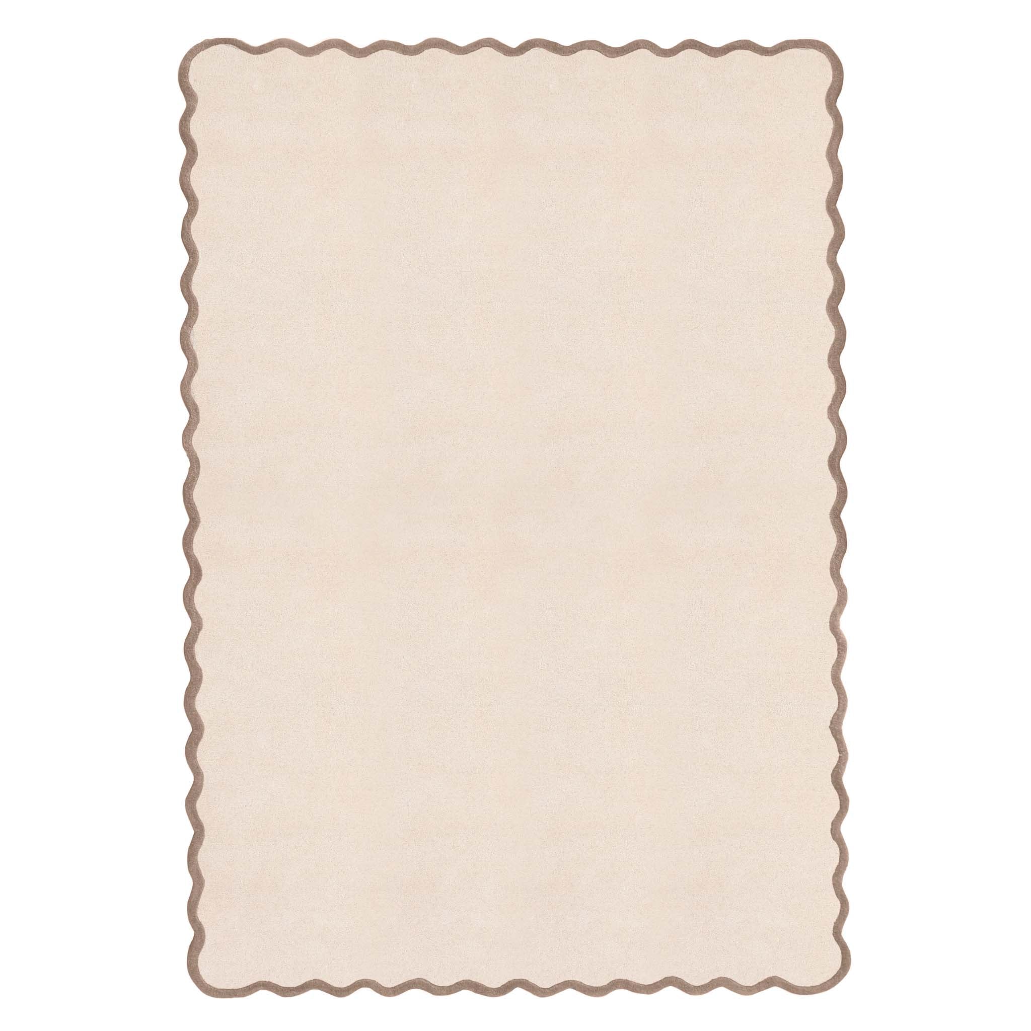 Scalloped Elsie Rug Natural/Brown