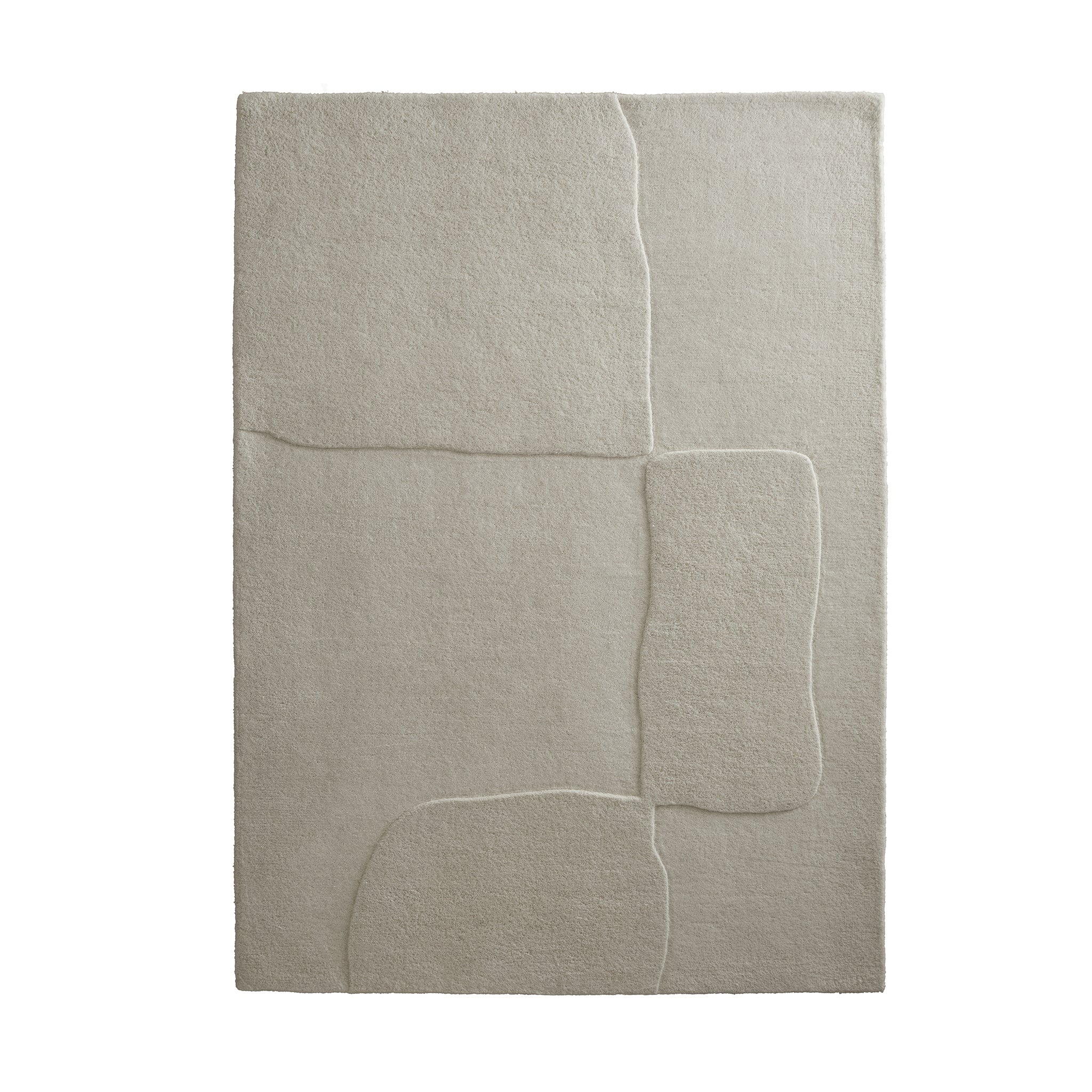 Sculptured Wool Rug Boulder Cream