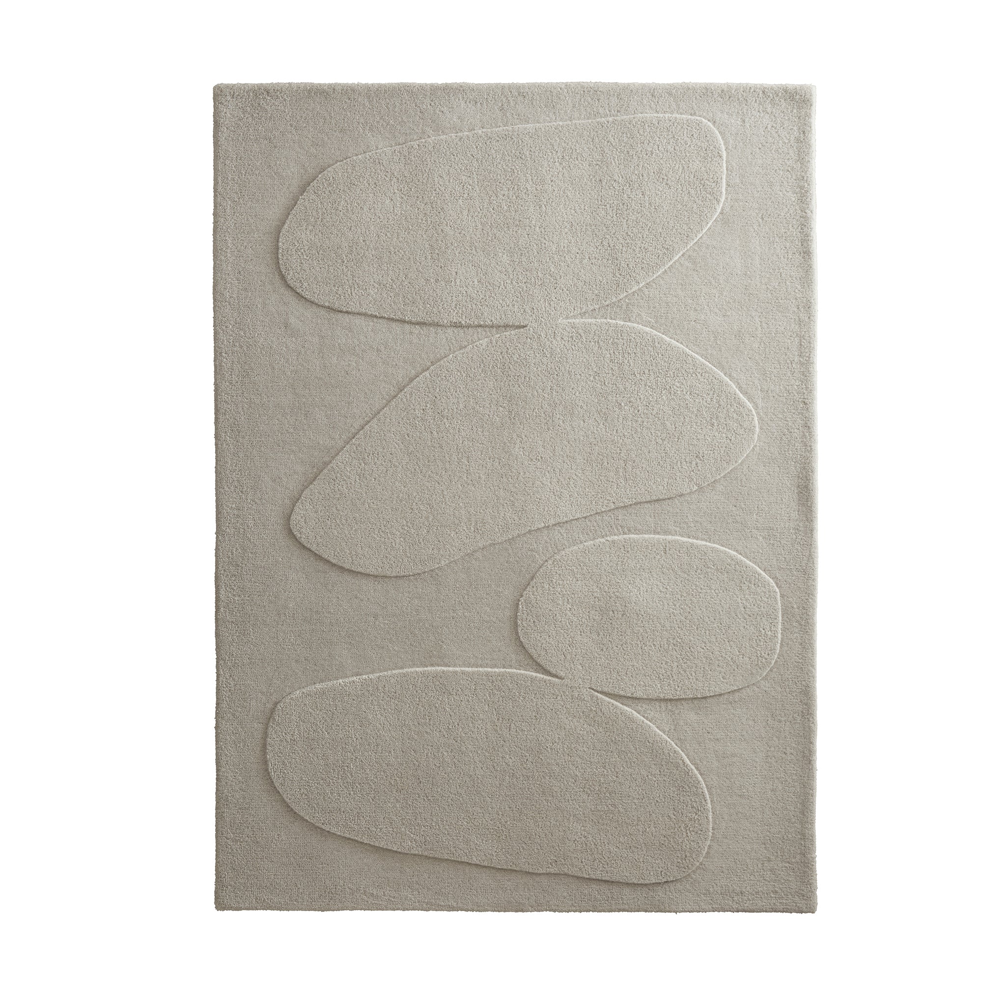 Sculptured Wool Rug Pebble Oatmeal