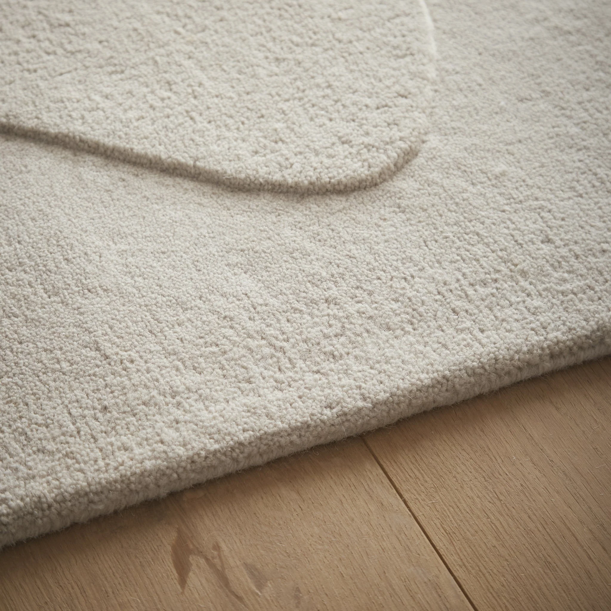 Sculptured Wool Rug Pebble Oatmeal - Image 3