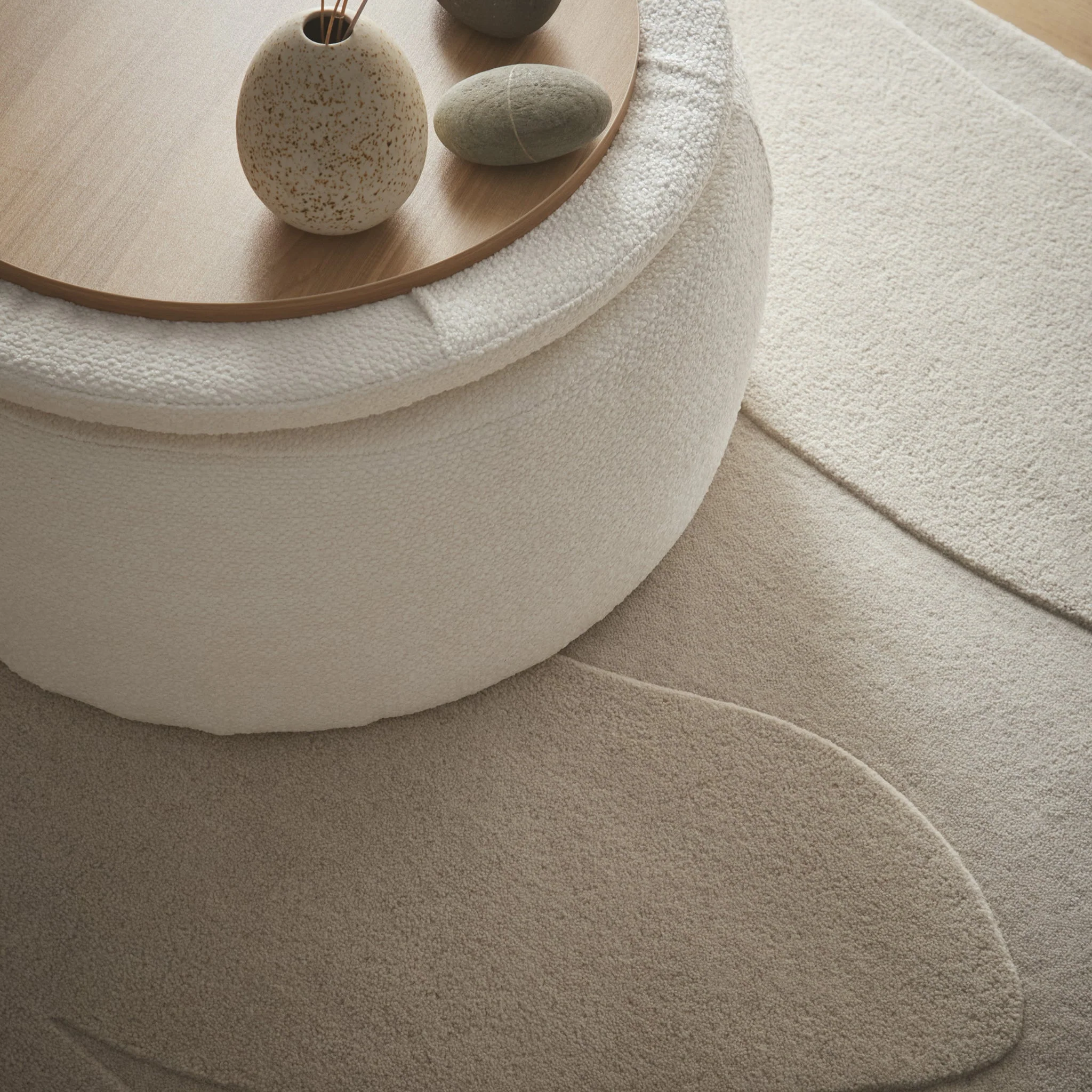 Sculptured Wool Rug Pebble Oatmeal - Image 4