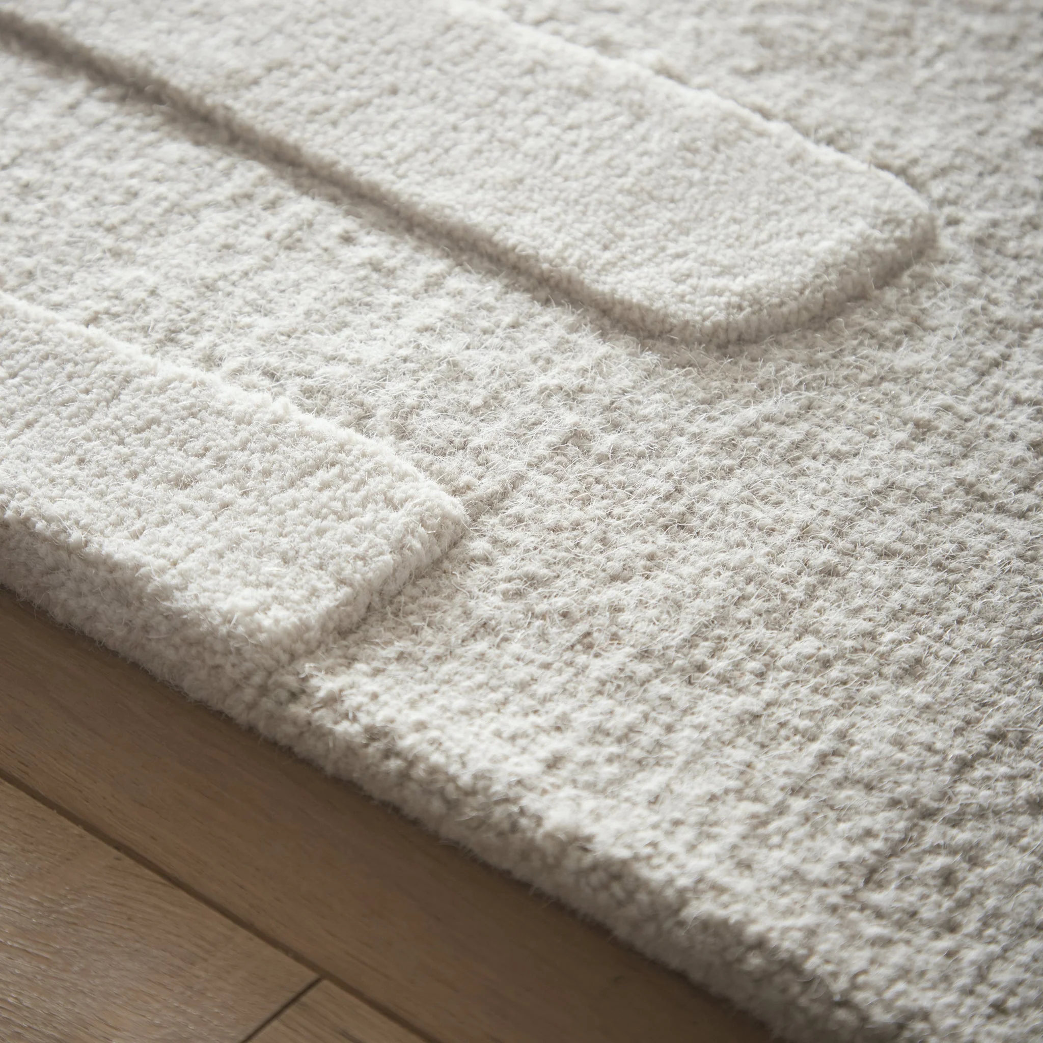 Sculptured Wool Rug Stone Oatmeal - Image 3