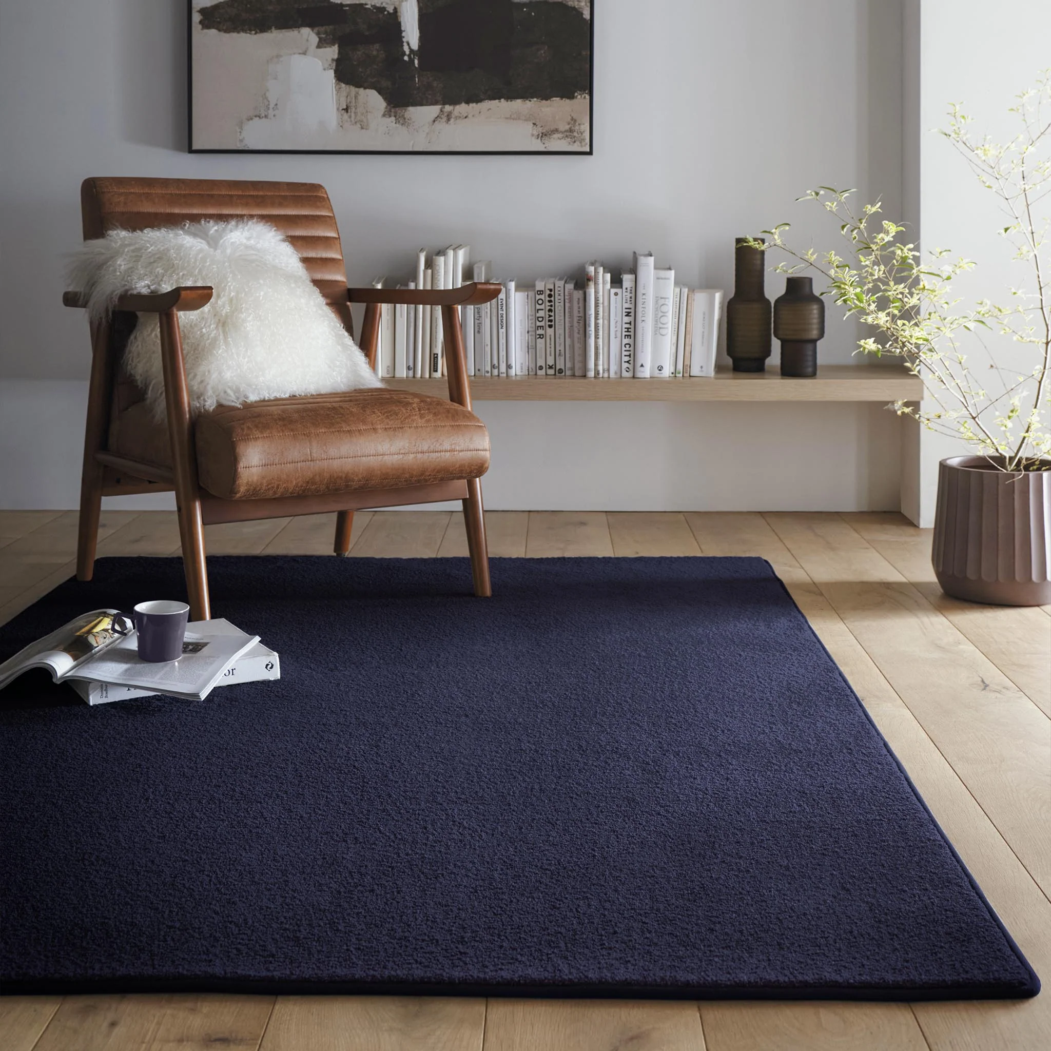 Sense French Navy Blue Rug - Image 2