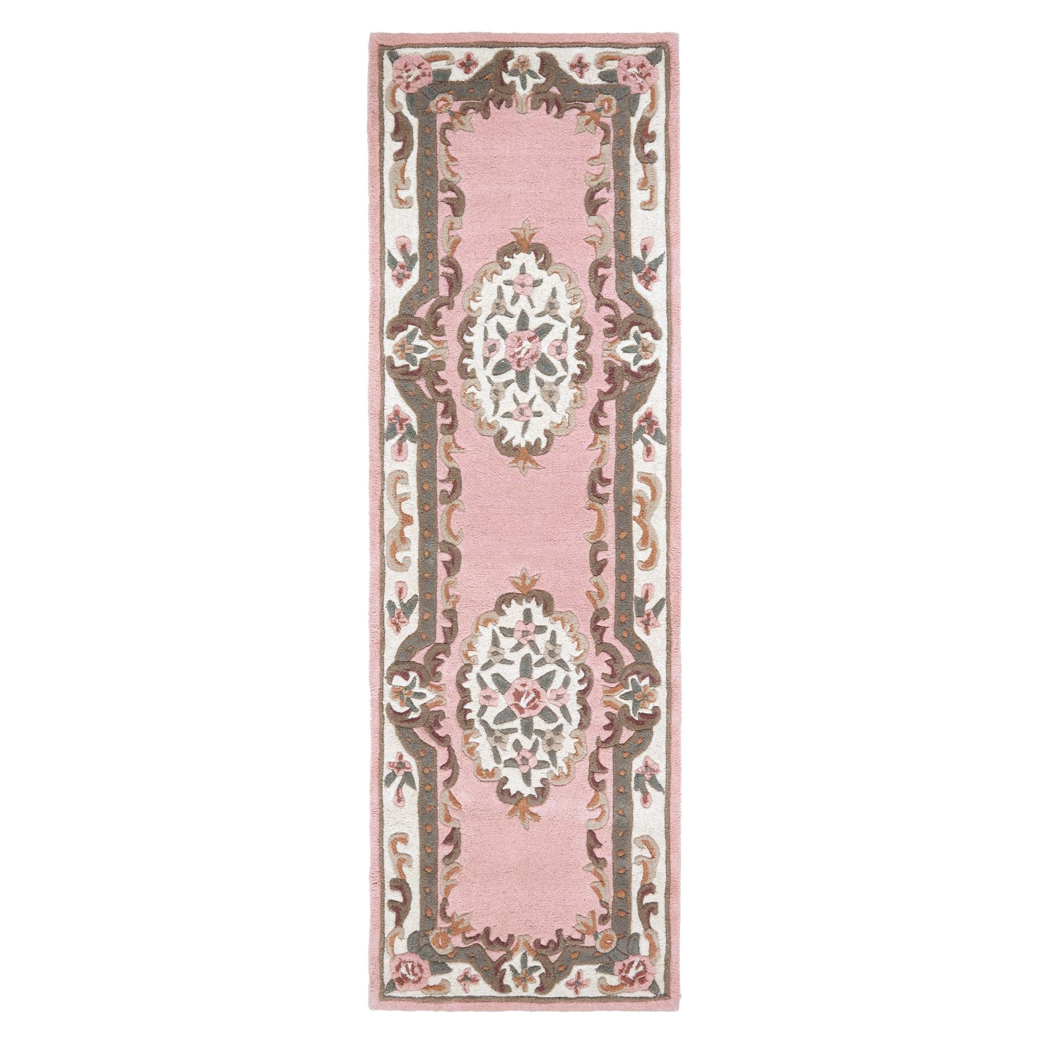 Shensi Aubusson Runner in Pink