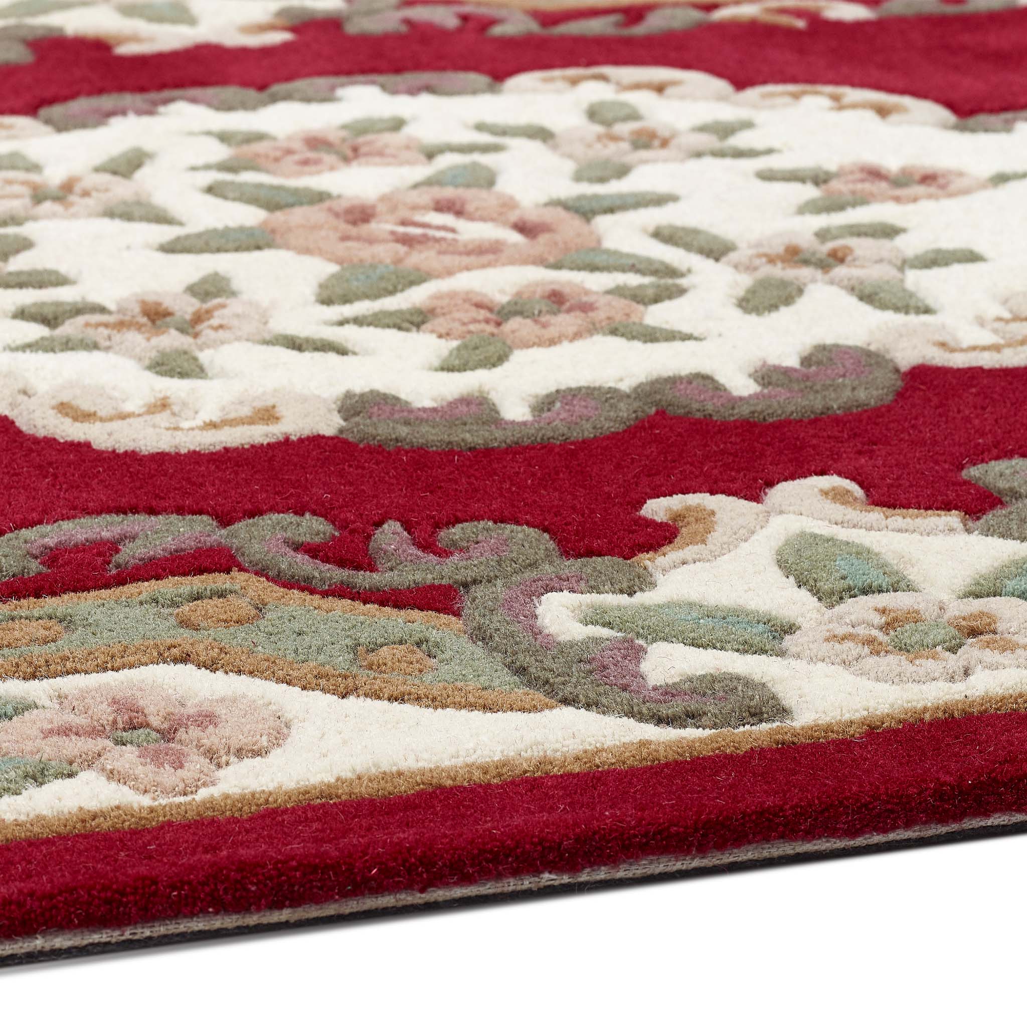 Shensi Aubusson Runner in Wine - Image 3