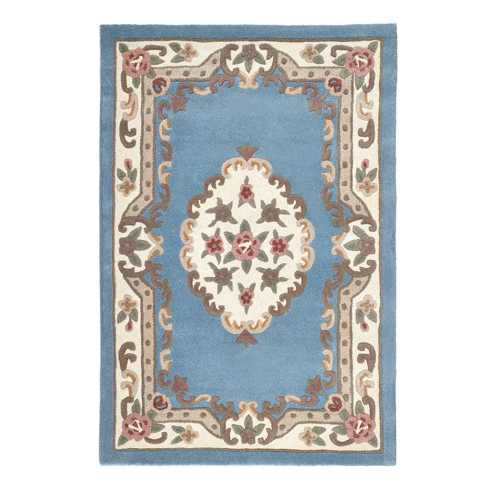 Shensi Aubusson Rug in Blue
