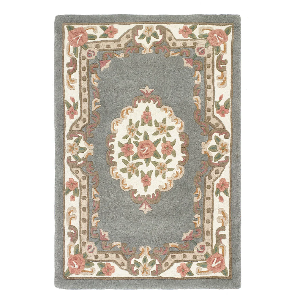 Shensi Aubusson Rug in Grey
