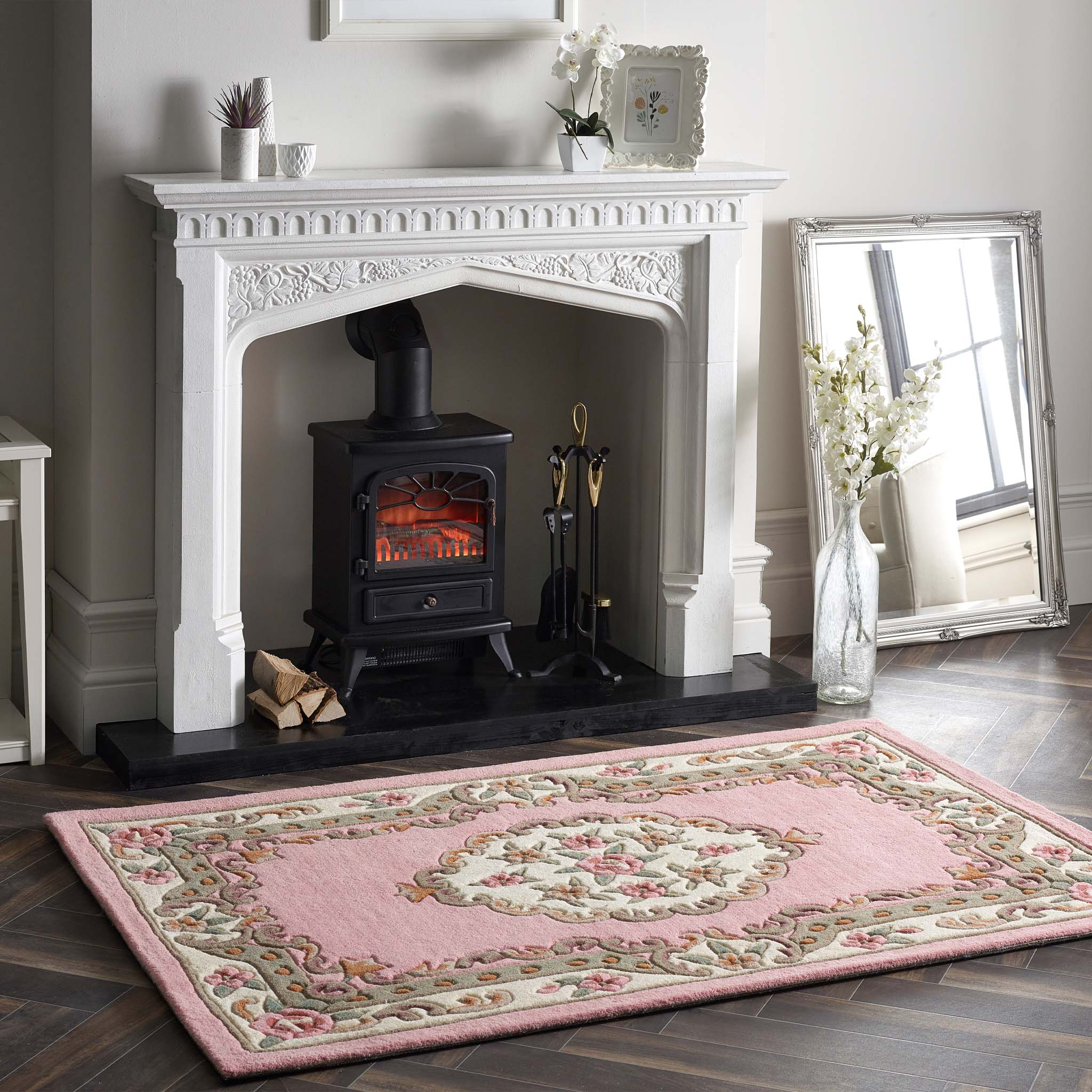 Shensi Aubusson Rug in Pink - Image 2