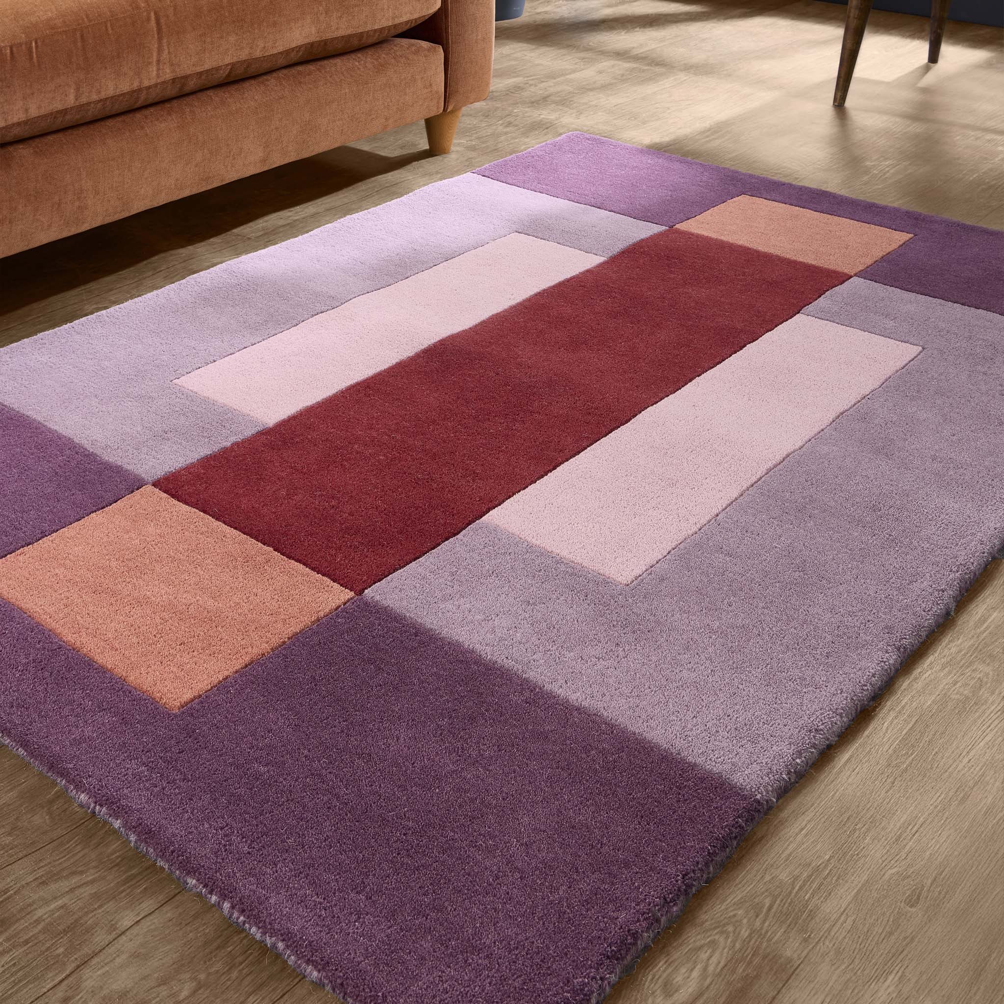 Sienna Block Rich Reds Rug - Image 2
