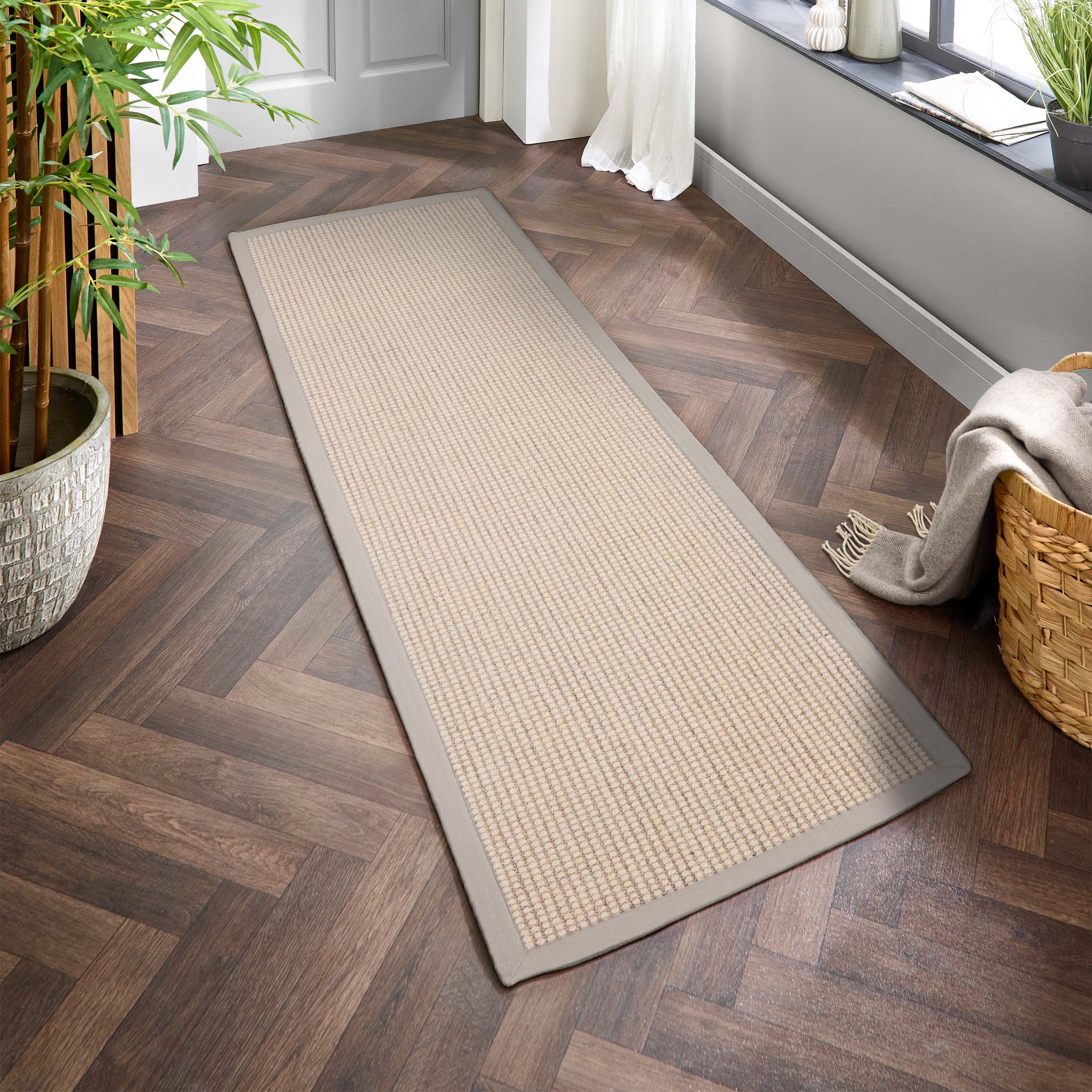 Sisal Boucle Soft Grey Runner - Image 2