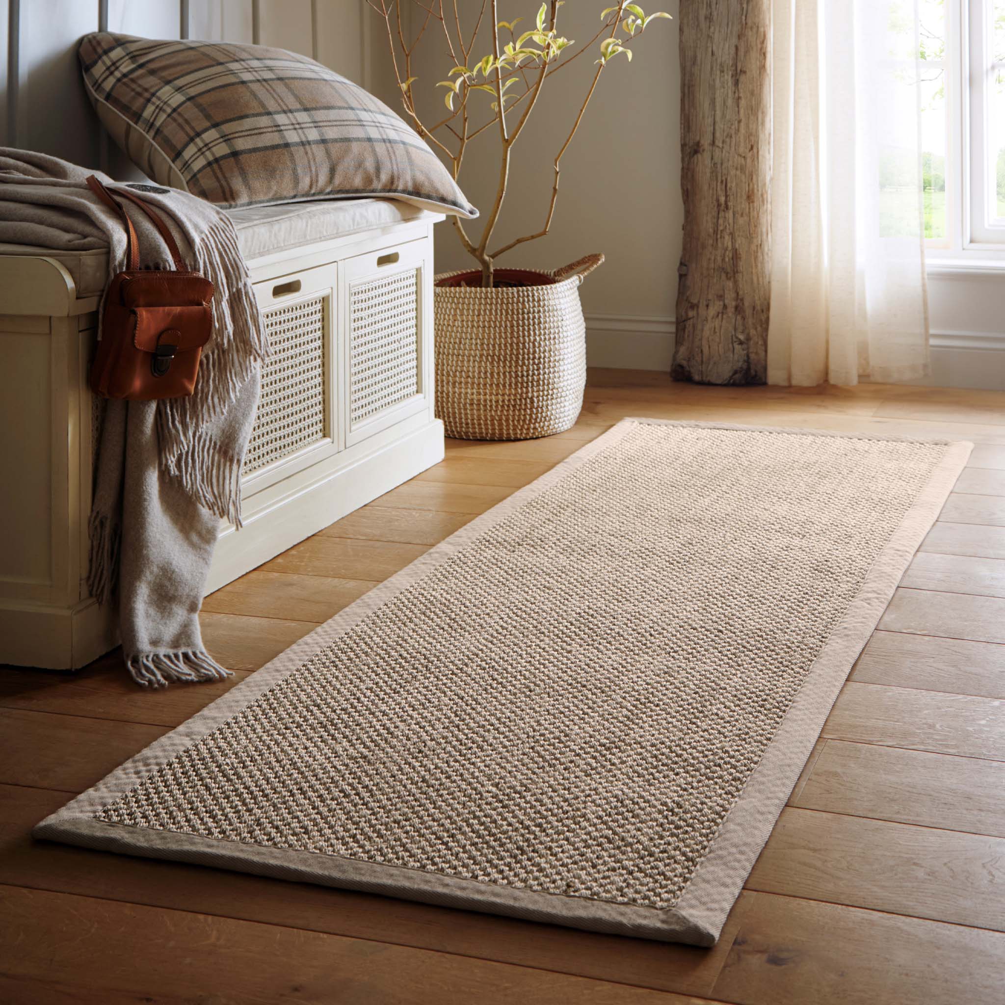 Sisal Light Beige with Sand Border Runner - Image 2