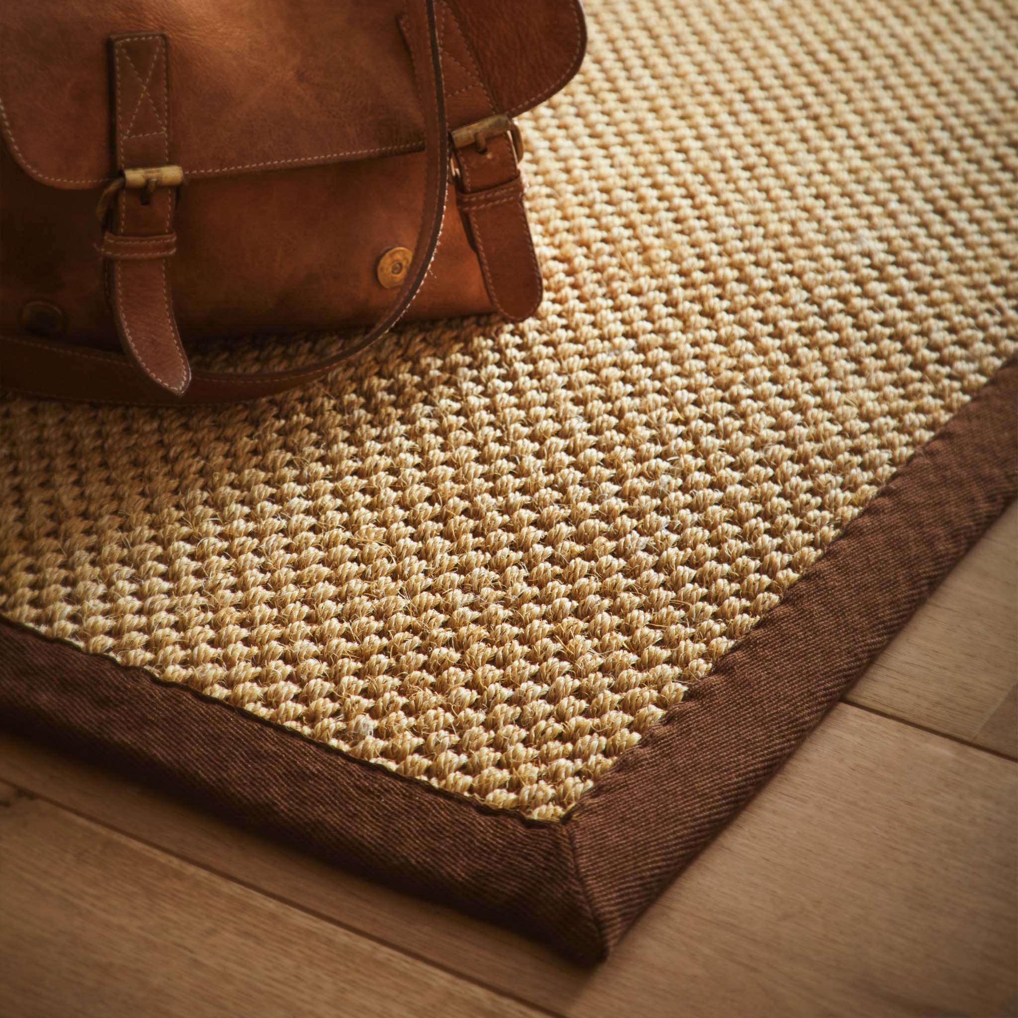 Sisal Natural with Dark Brown Border Runner - Image 3