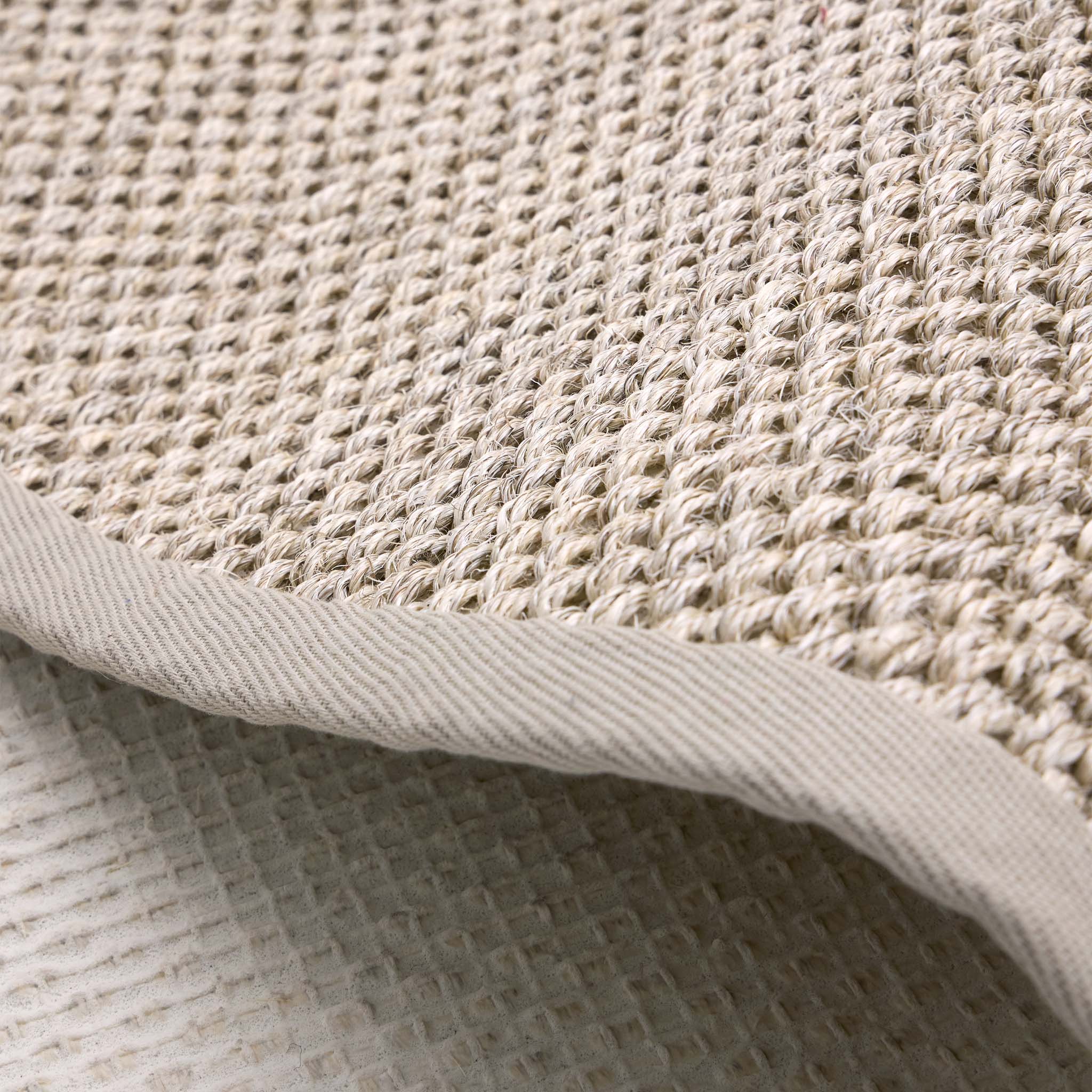 Sisal Rug Light Beige with Sand Border - Image 6