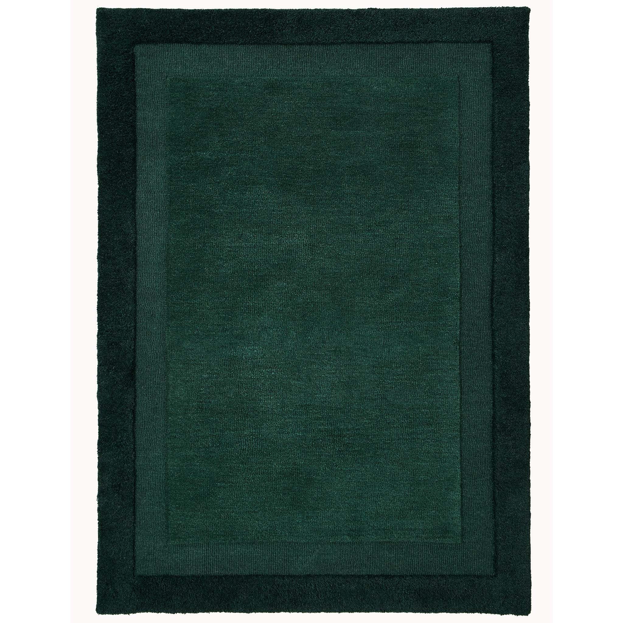 Stacked Borders Dark Green Rug