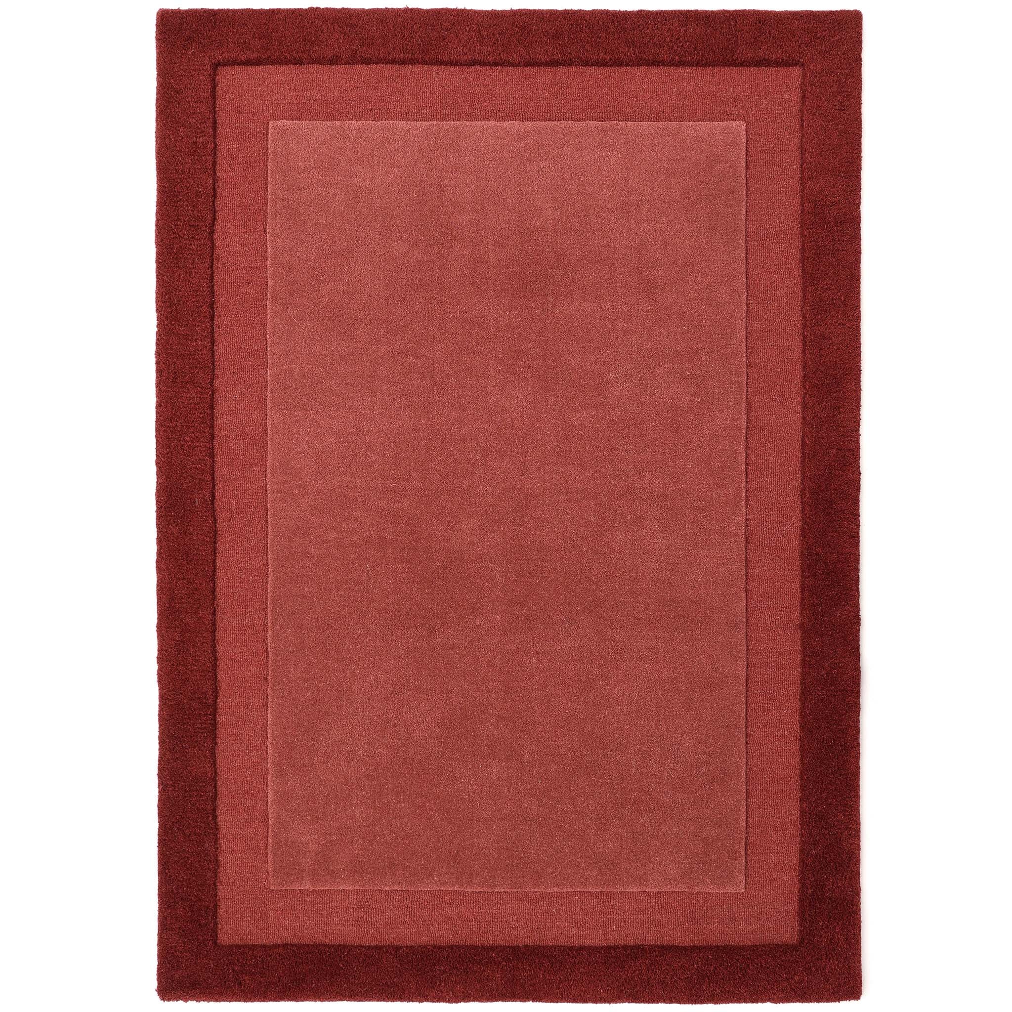 Stacked Borders Wine Red Rug