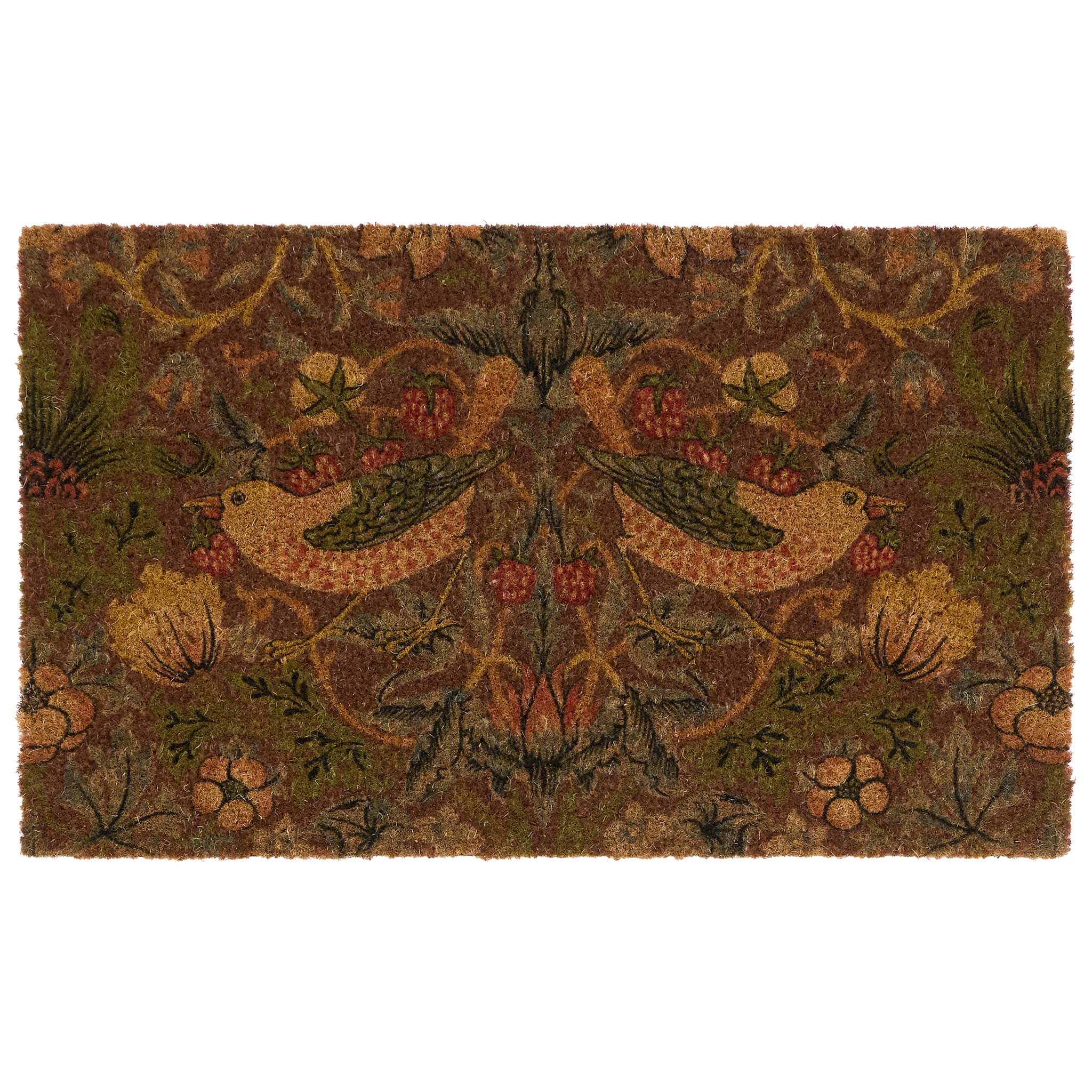 Morris & Co. Strawberry Thief Red Coir Doormat