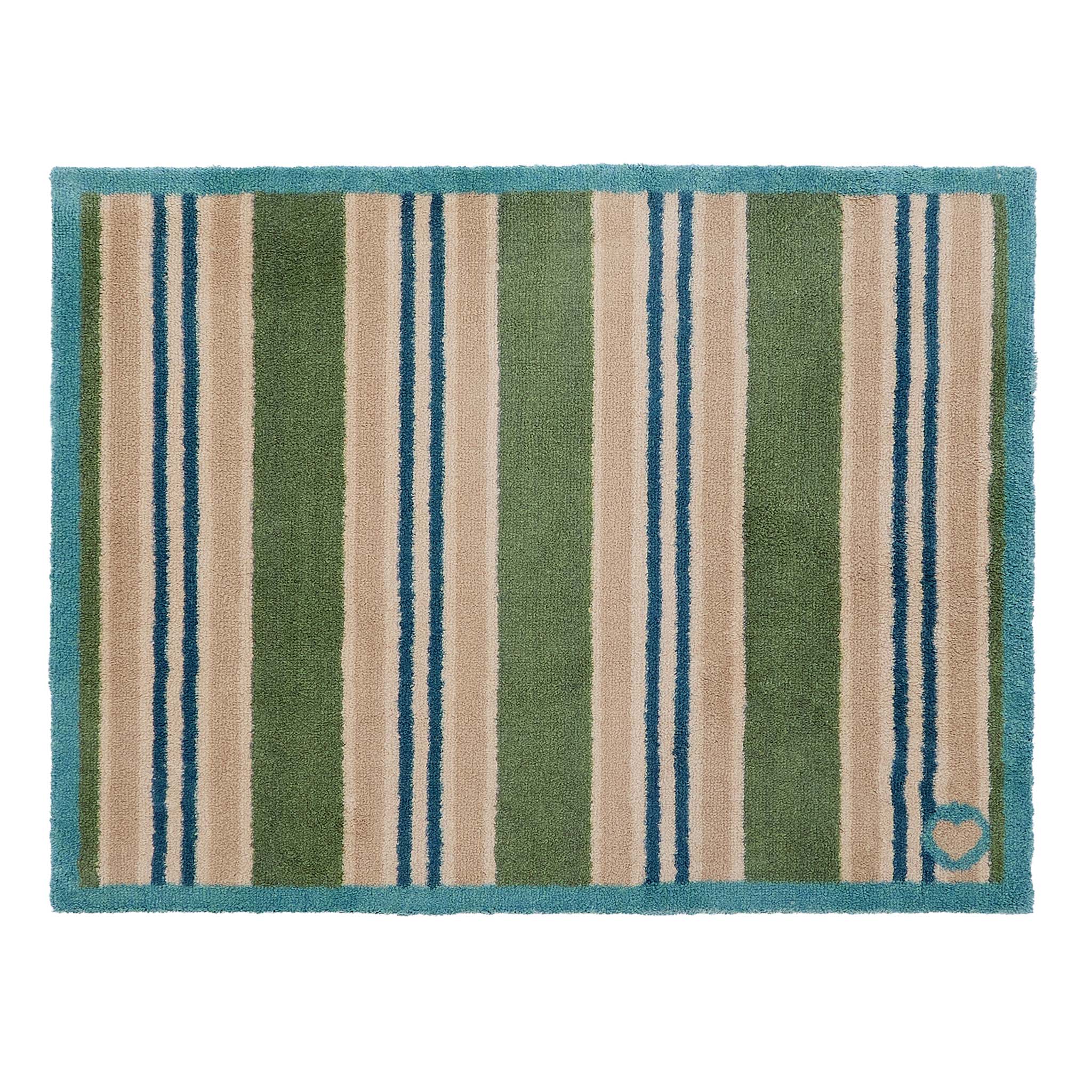Timeless Stripe Green Washable Doormat