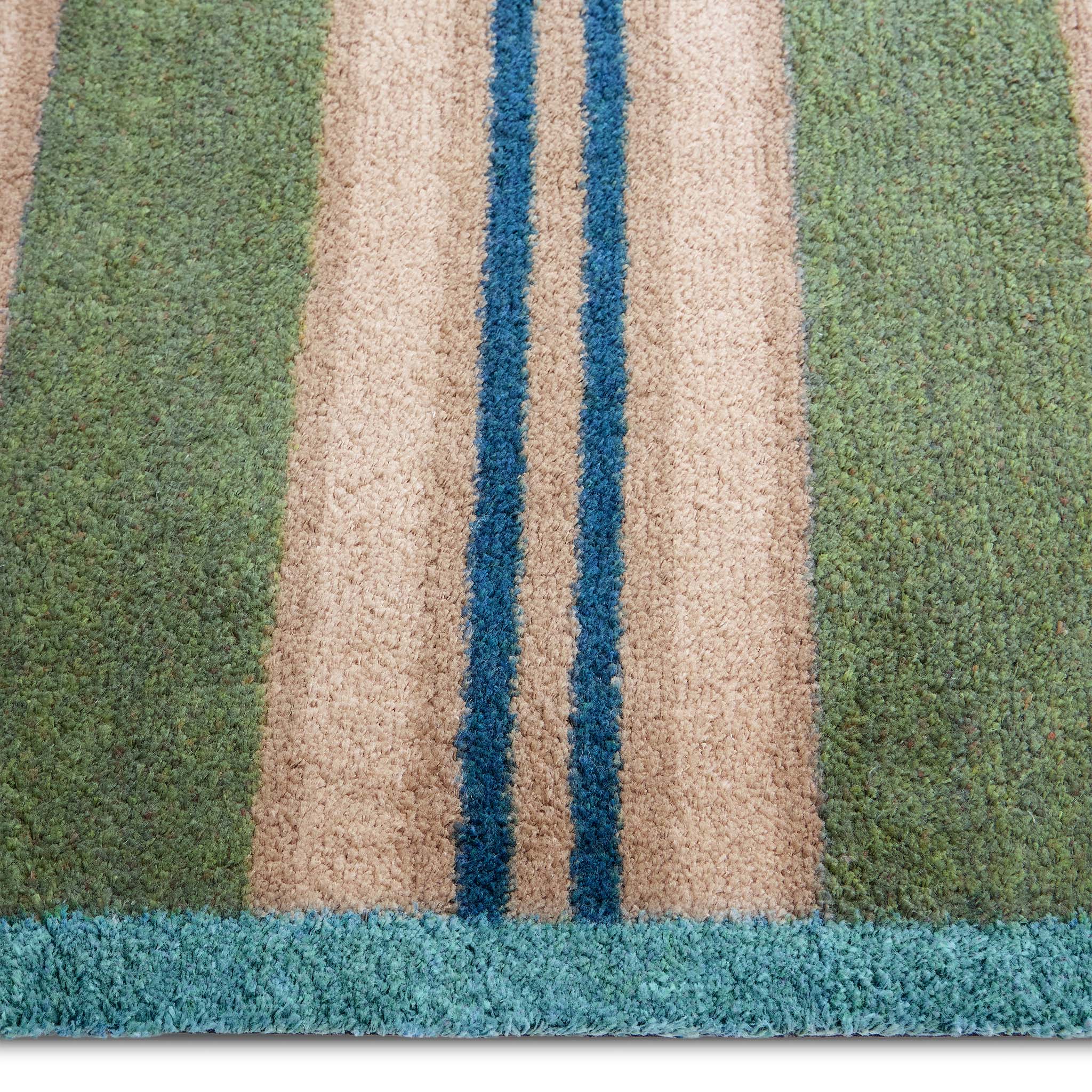 Timeless Stripe Green Washable Runner - Image 3