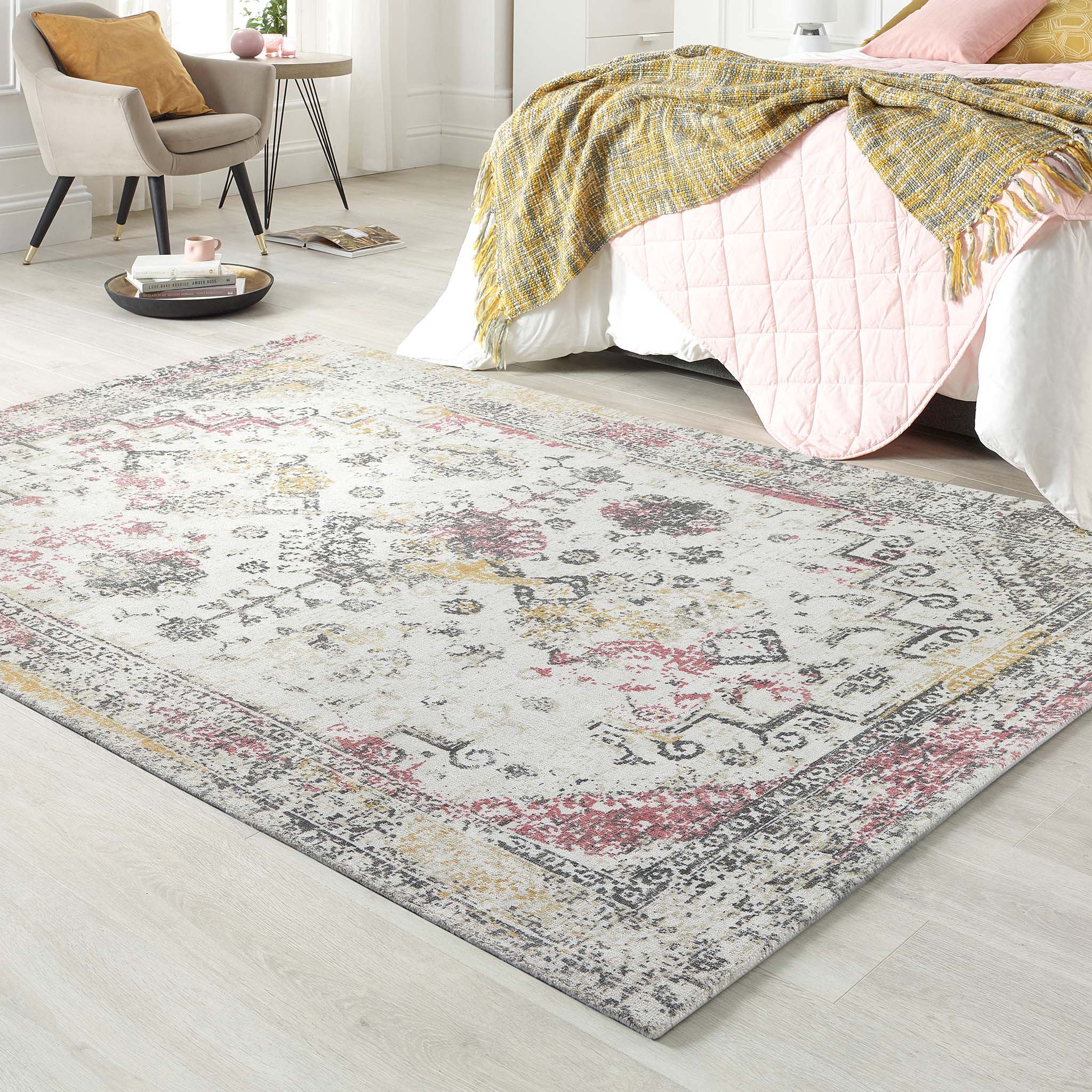 Vogue Rug Pink/Ochre - Image 2