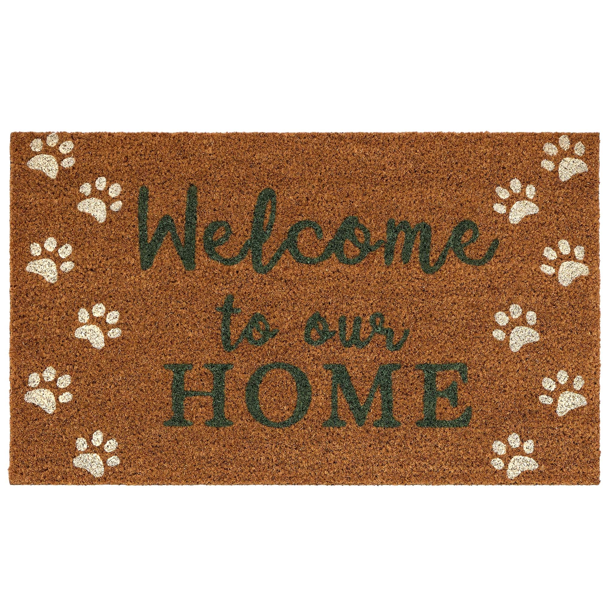 Welcome Paws Coir Doormat