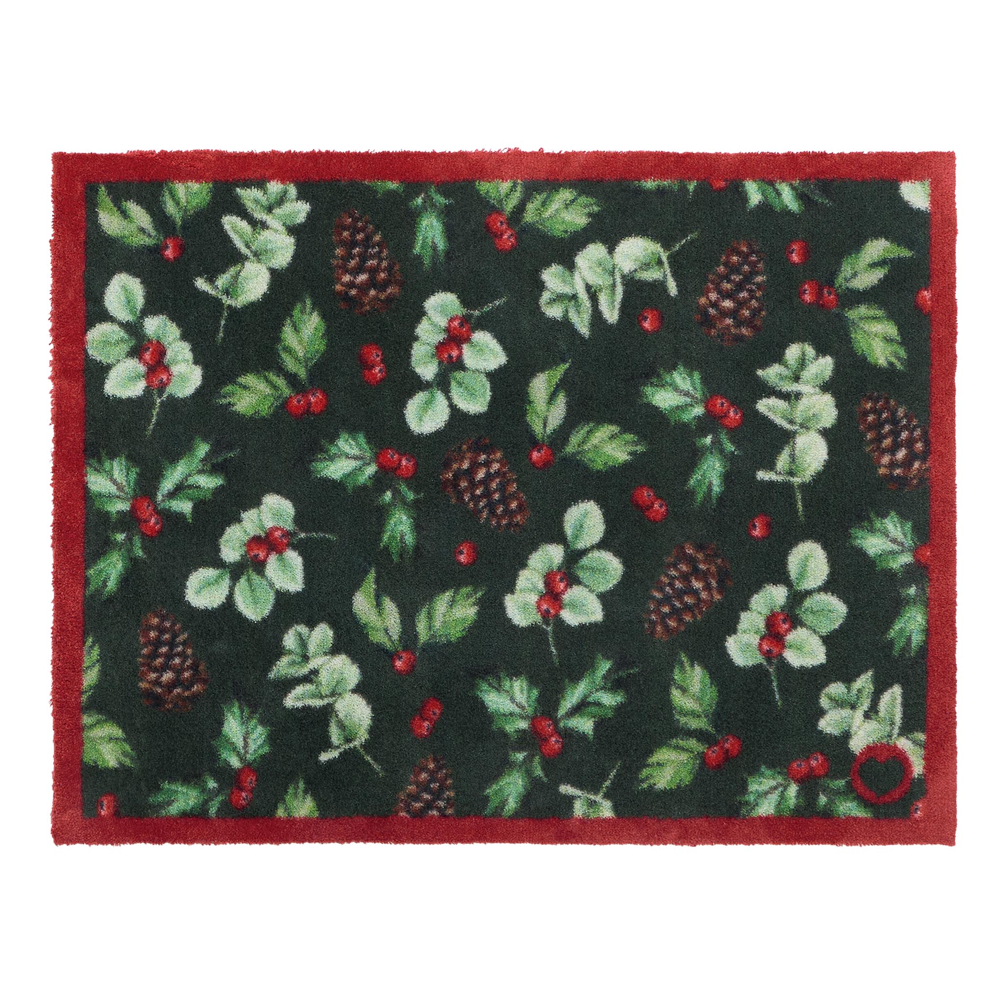 Winter Berries Washable Doormat