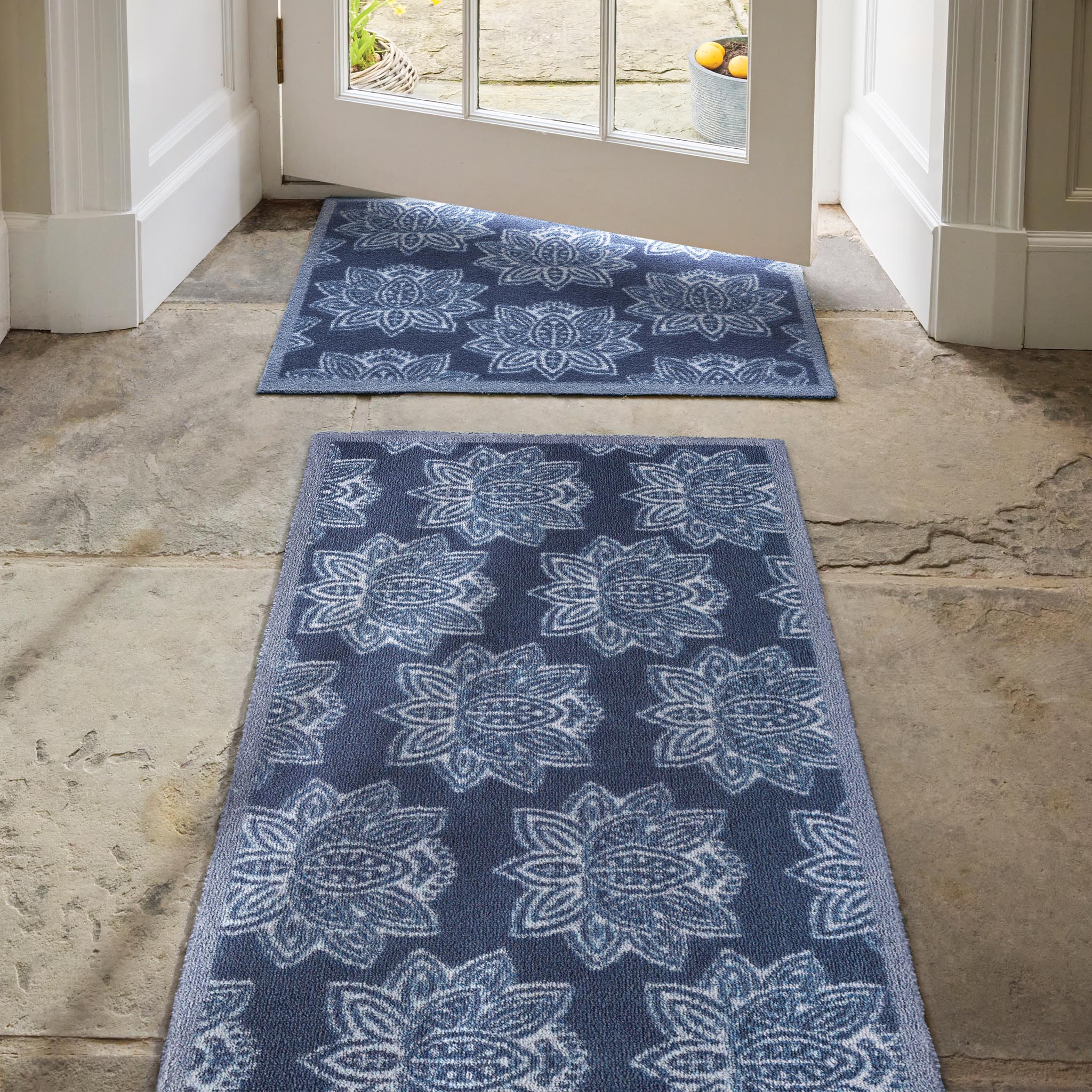 Woodblock 1 Navy Runner - Image 2